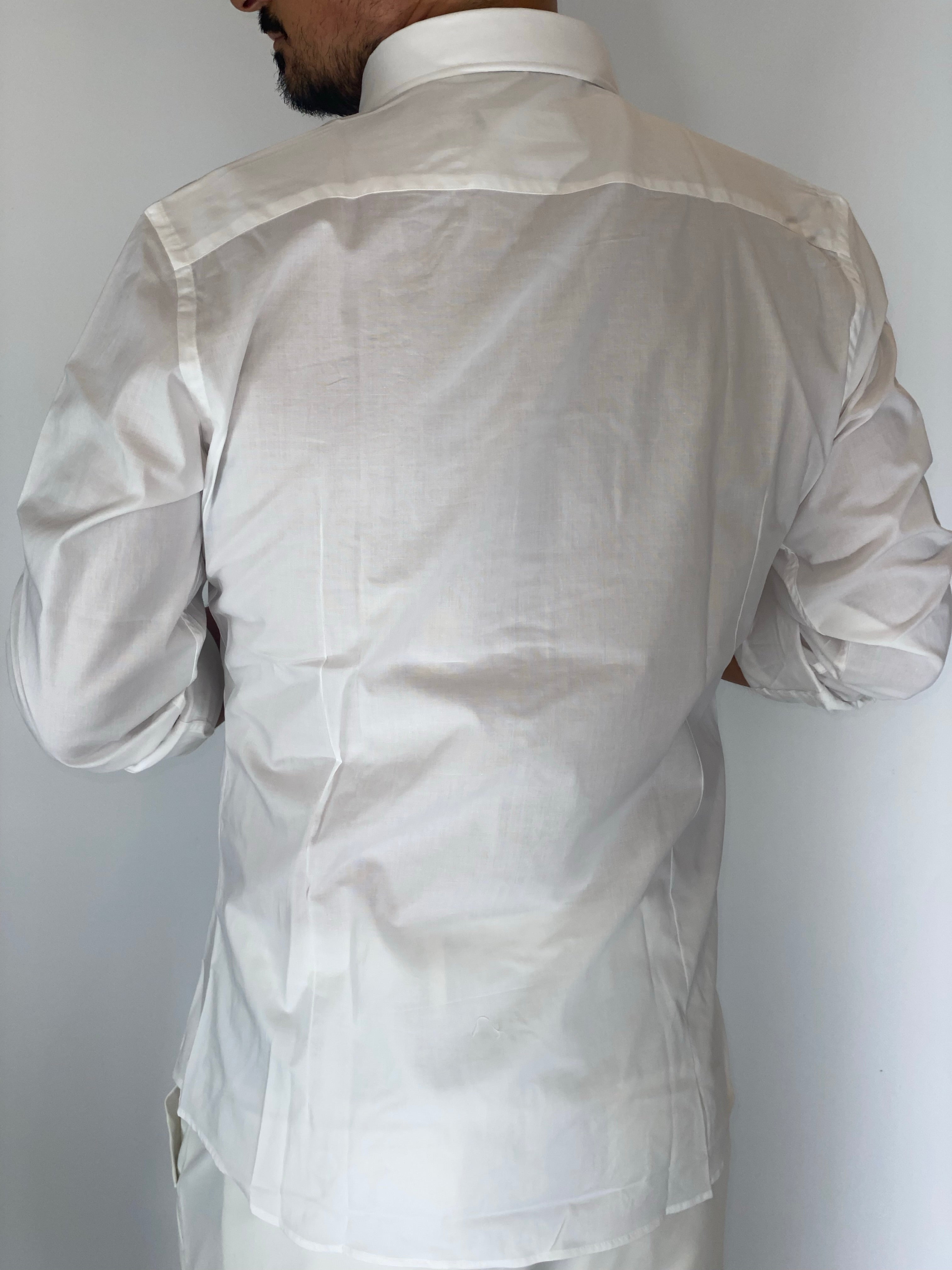 Camicia cotone basic bianca F60/MIGLIACCIO