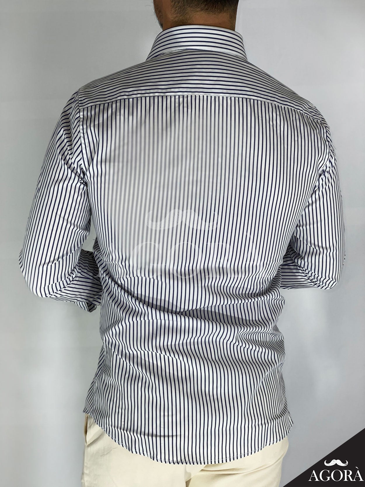 Pinstripe · Camicia blu migliaccio