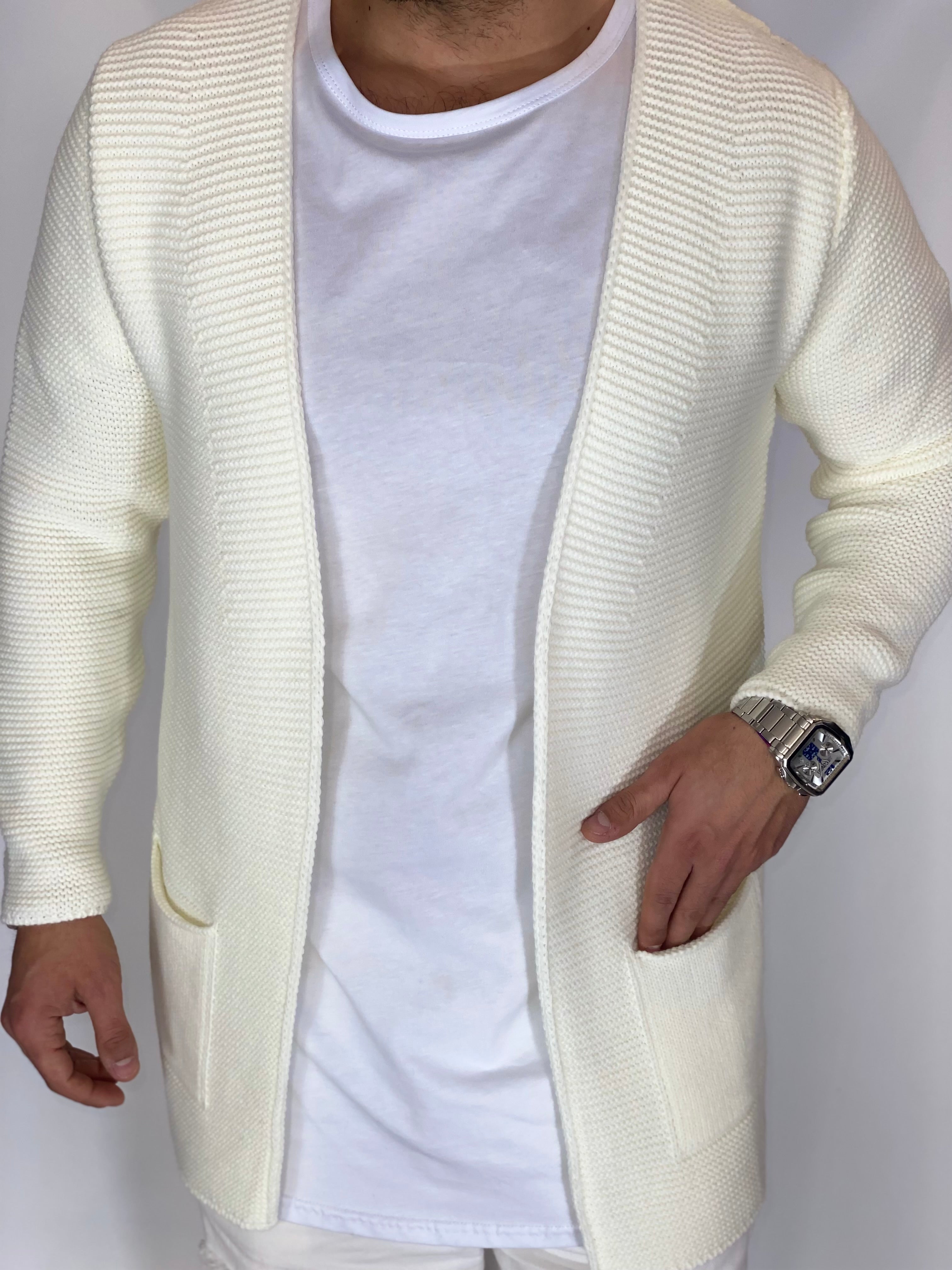 Breeze · Cardigan aperto panna