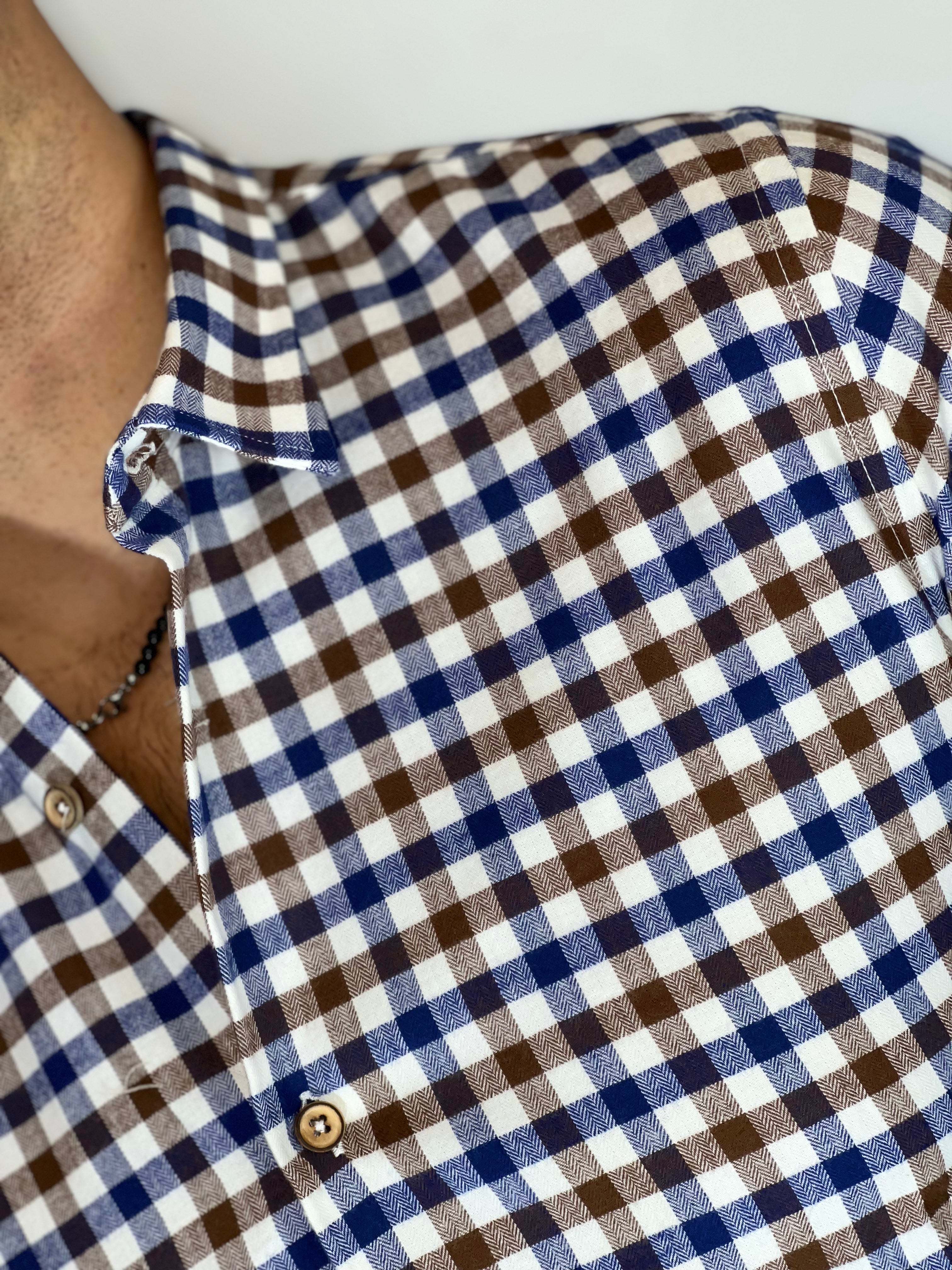Summit · Camicia MIGLIACCIO blu/marrone