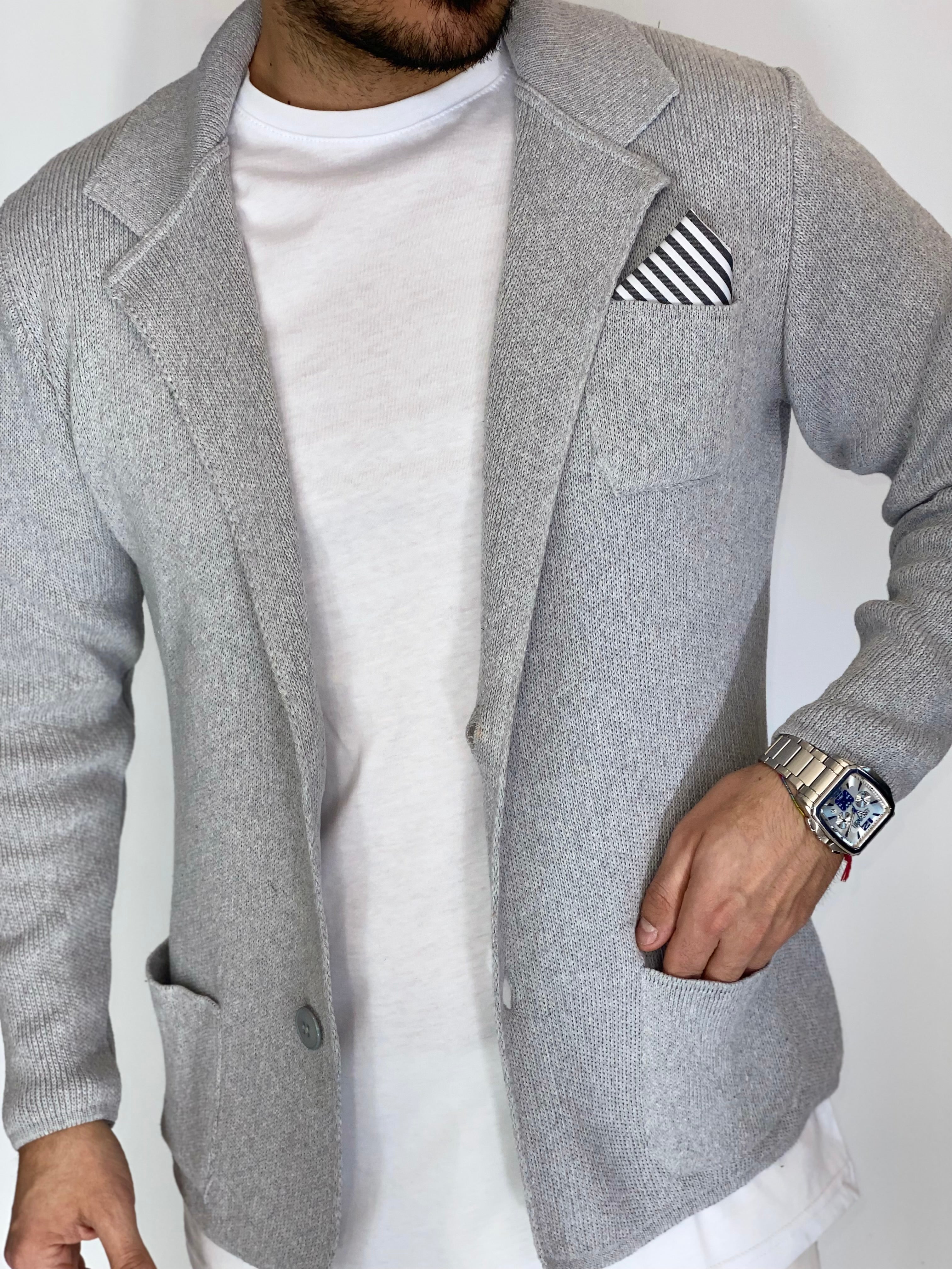 One · Cardigan giacca grigio