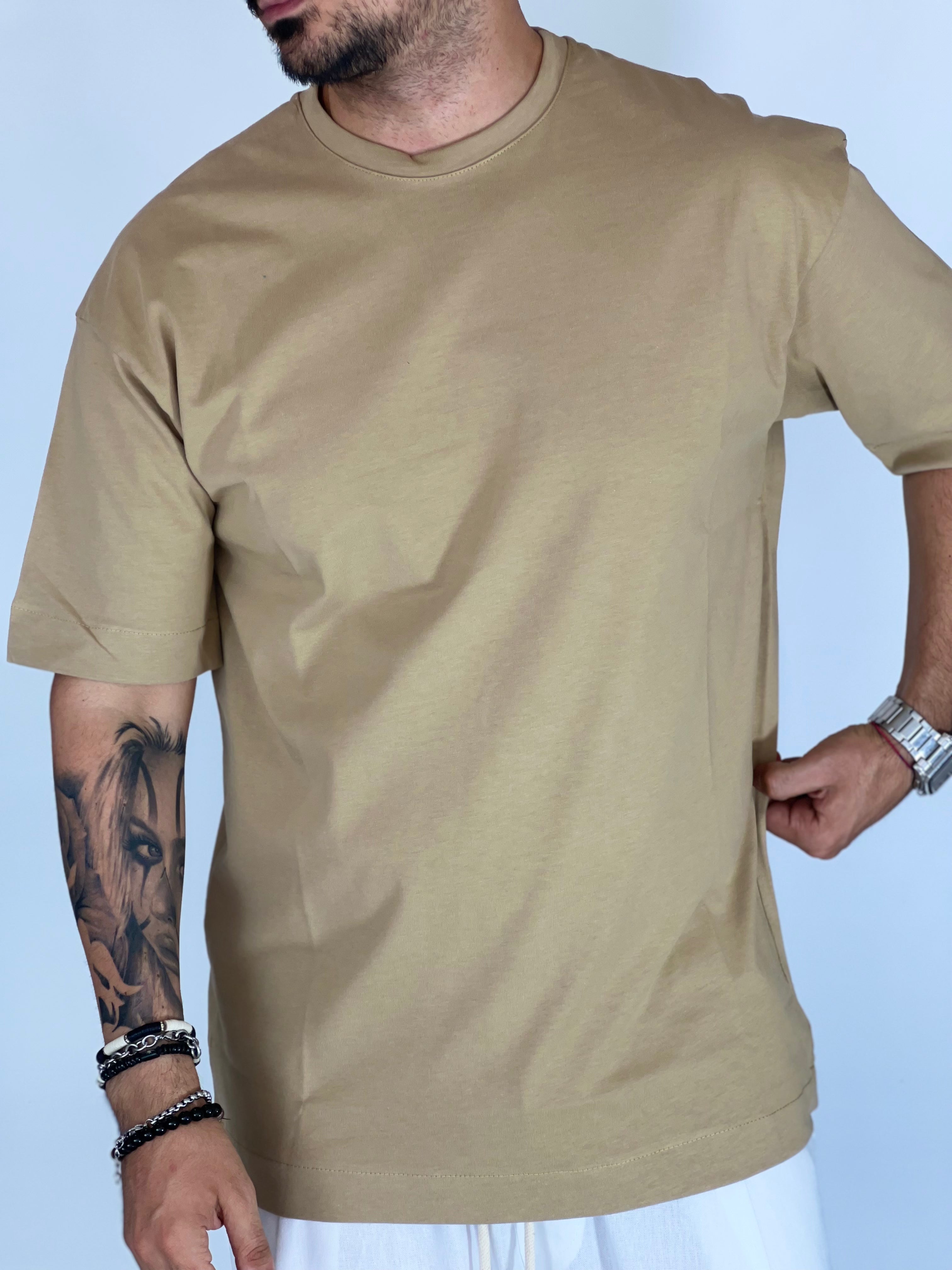 T-Shirt over basic cammello DC80316