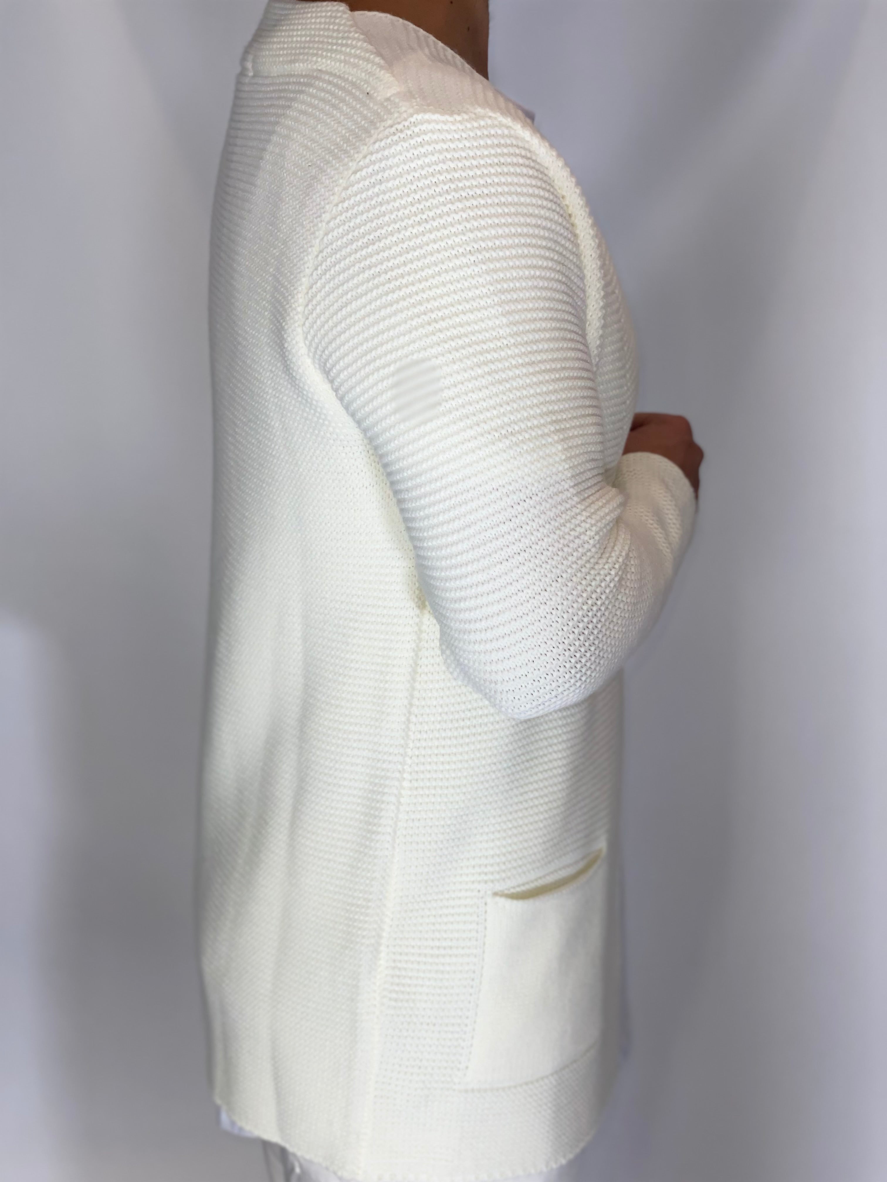 Breeze · Cardigan aperto panna