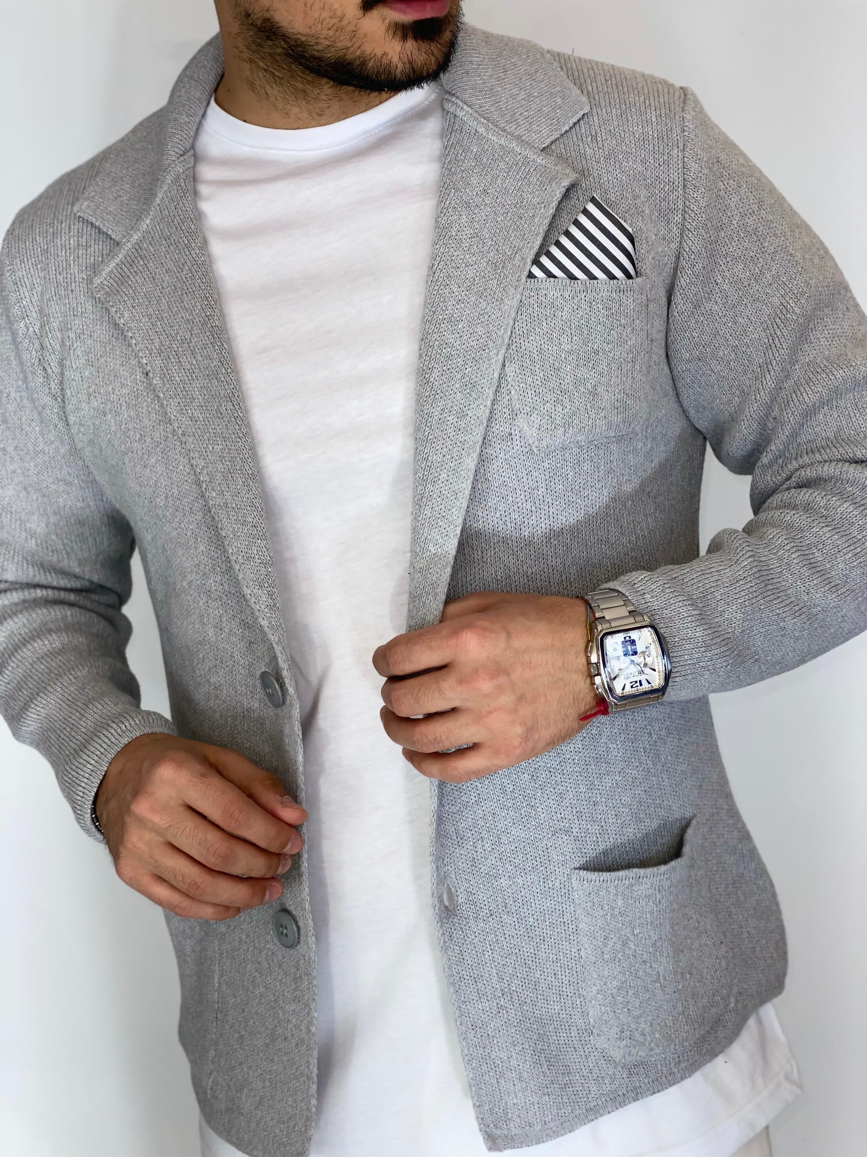 One · Cardigan giacca grigio