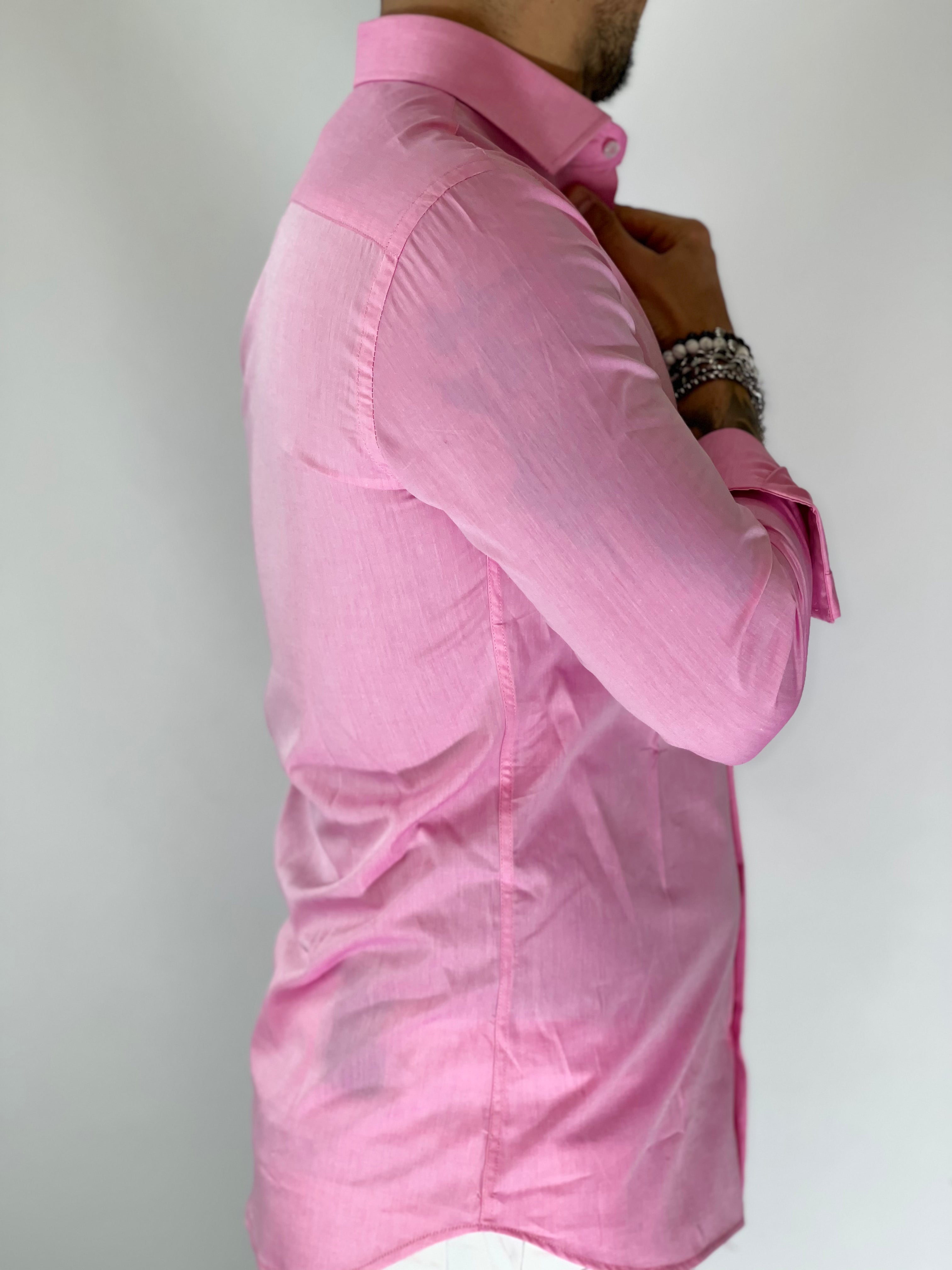 Camicia cotone zephire rosa MIGLIACCIO