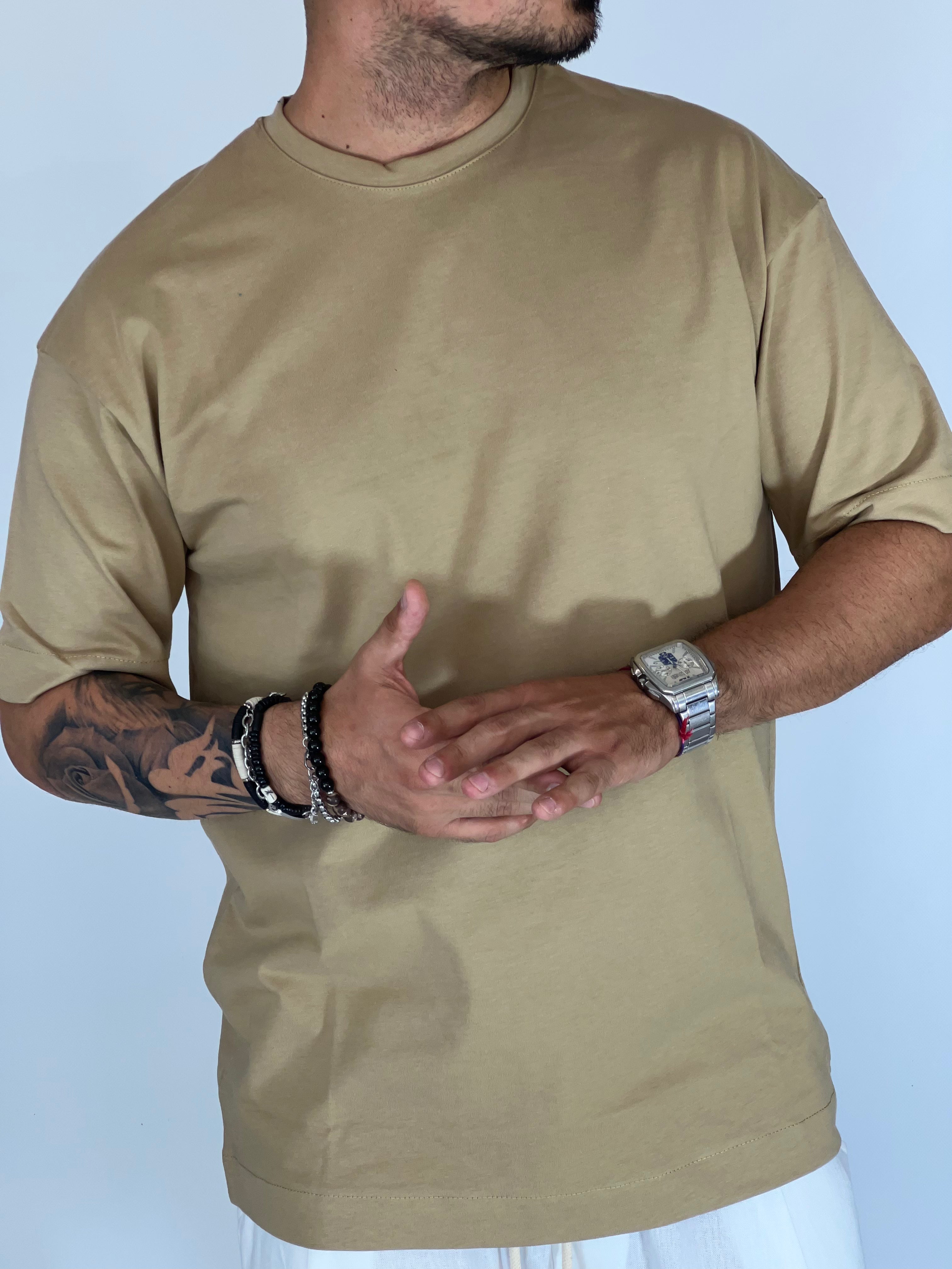 T-Shirt over basic cammello DC80316