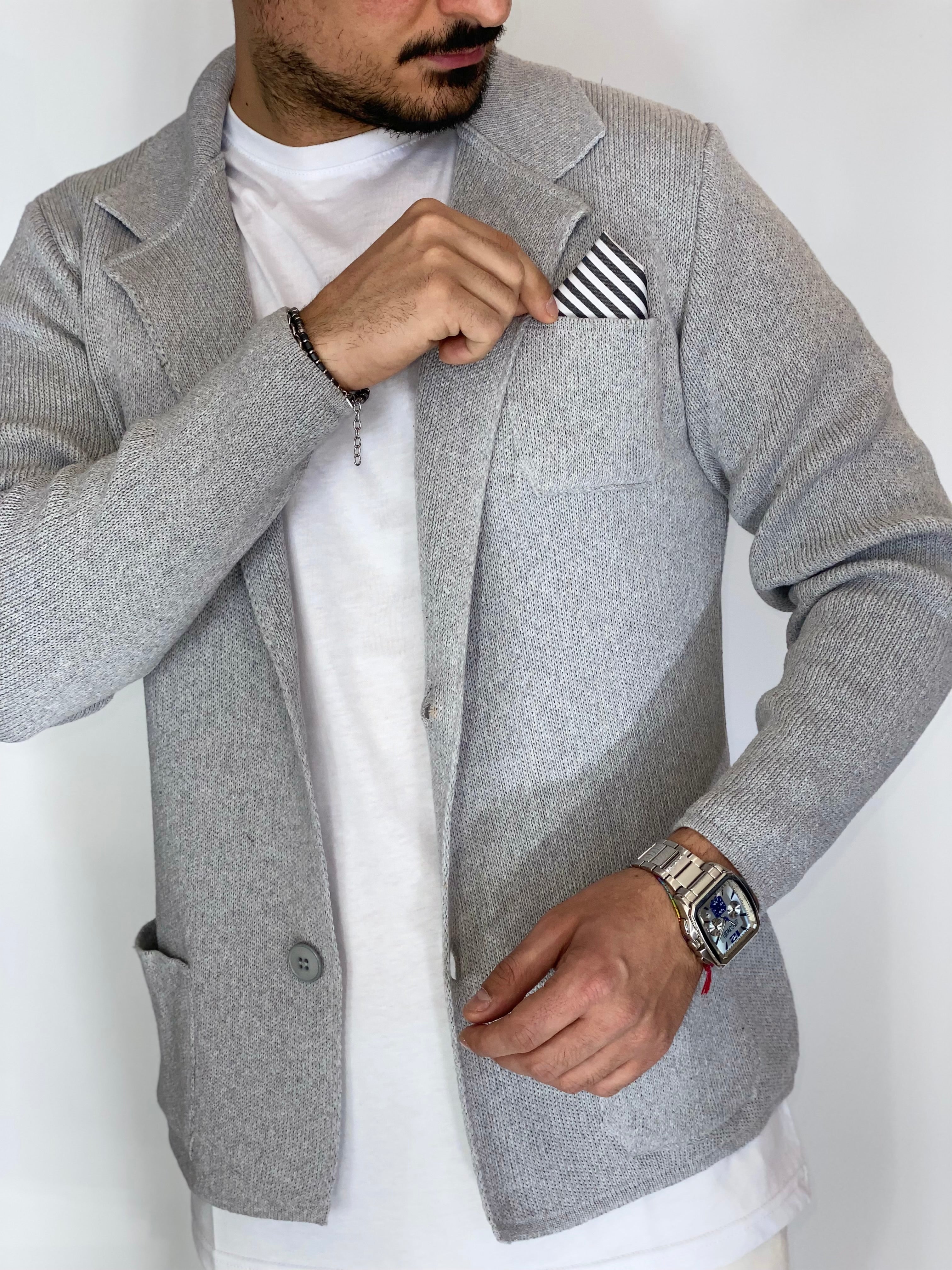 One · Cardigan giacca grigio
