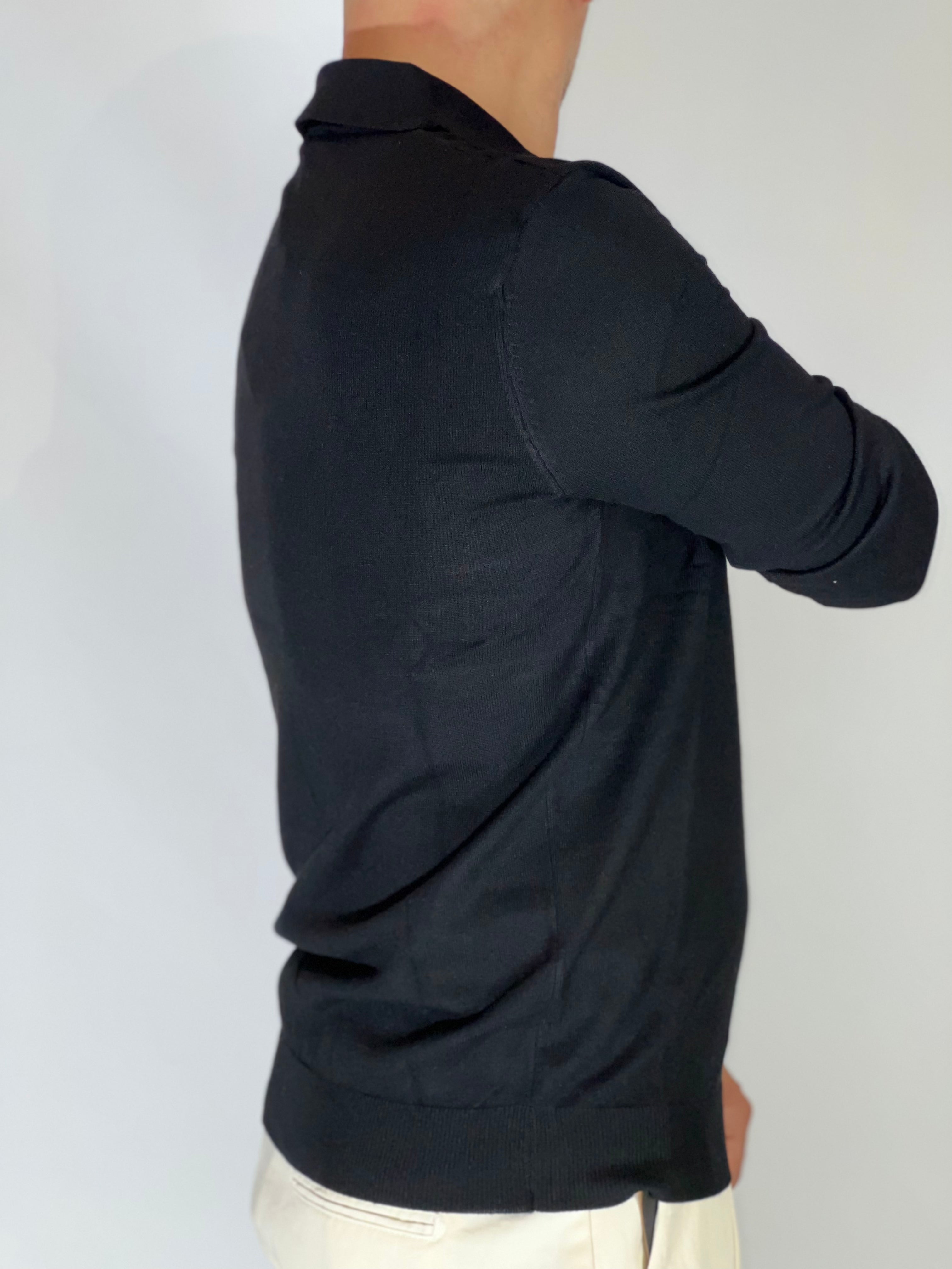 Polo manica lunga nera MP888