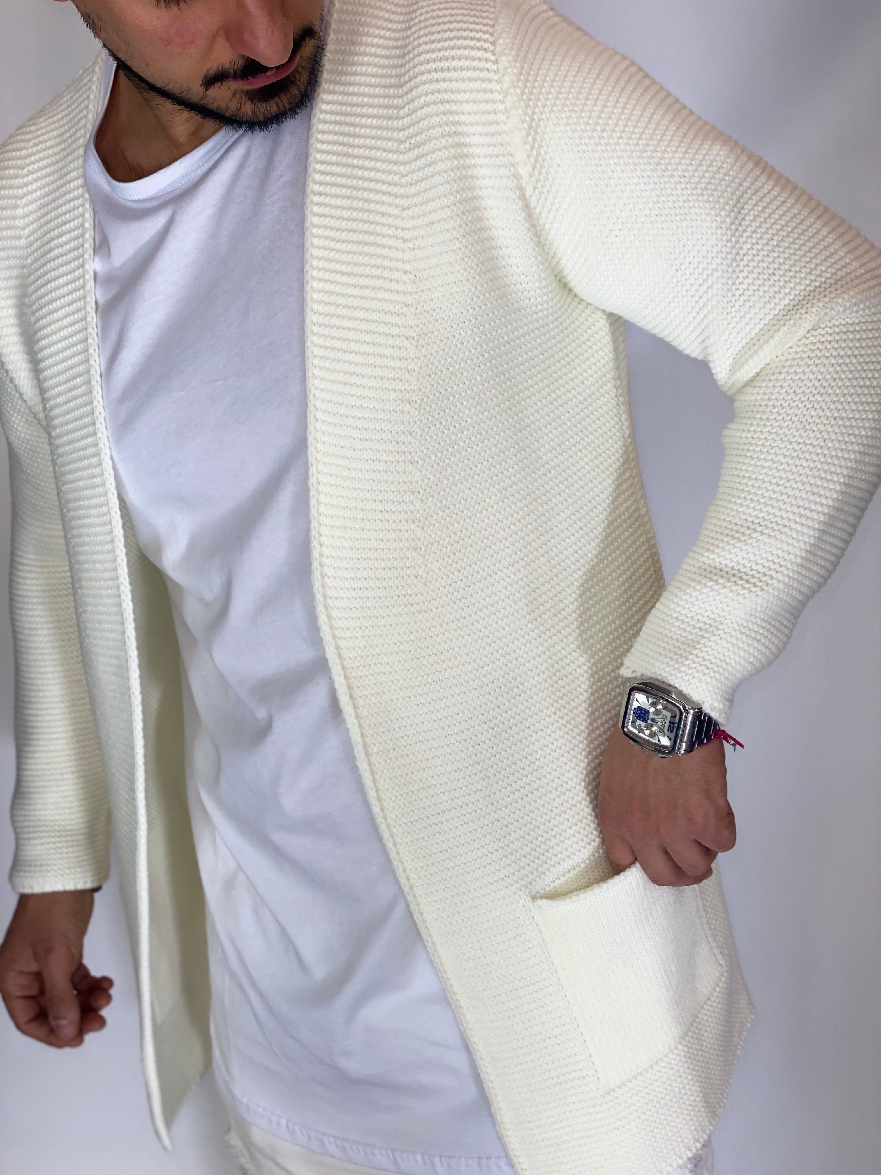 Breeze · Cardigan aperto panna