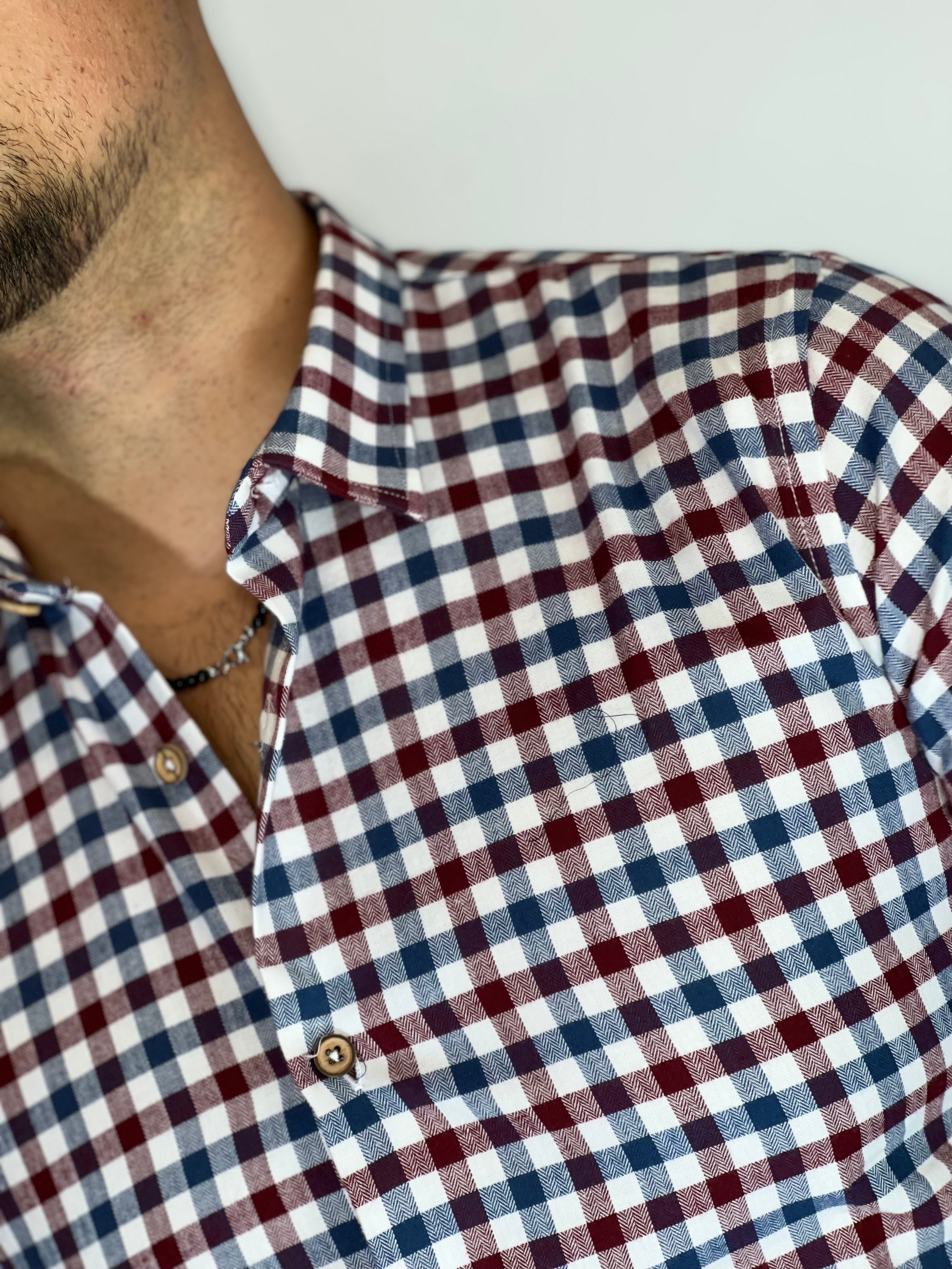 Summit · Camicia MIGLIACCIO blu/bordeaux