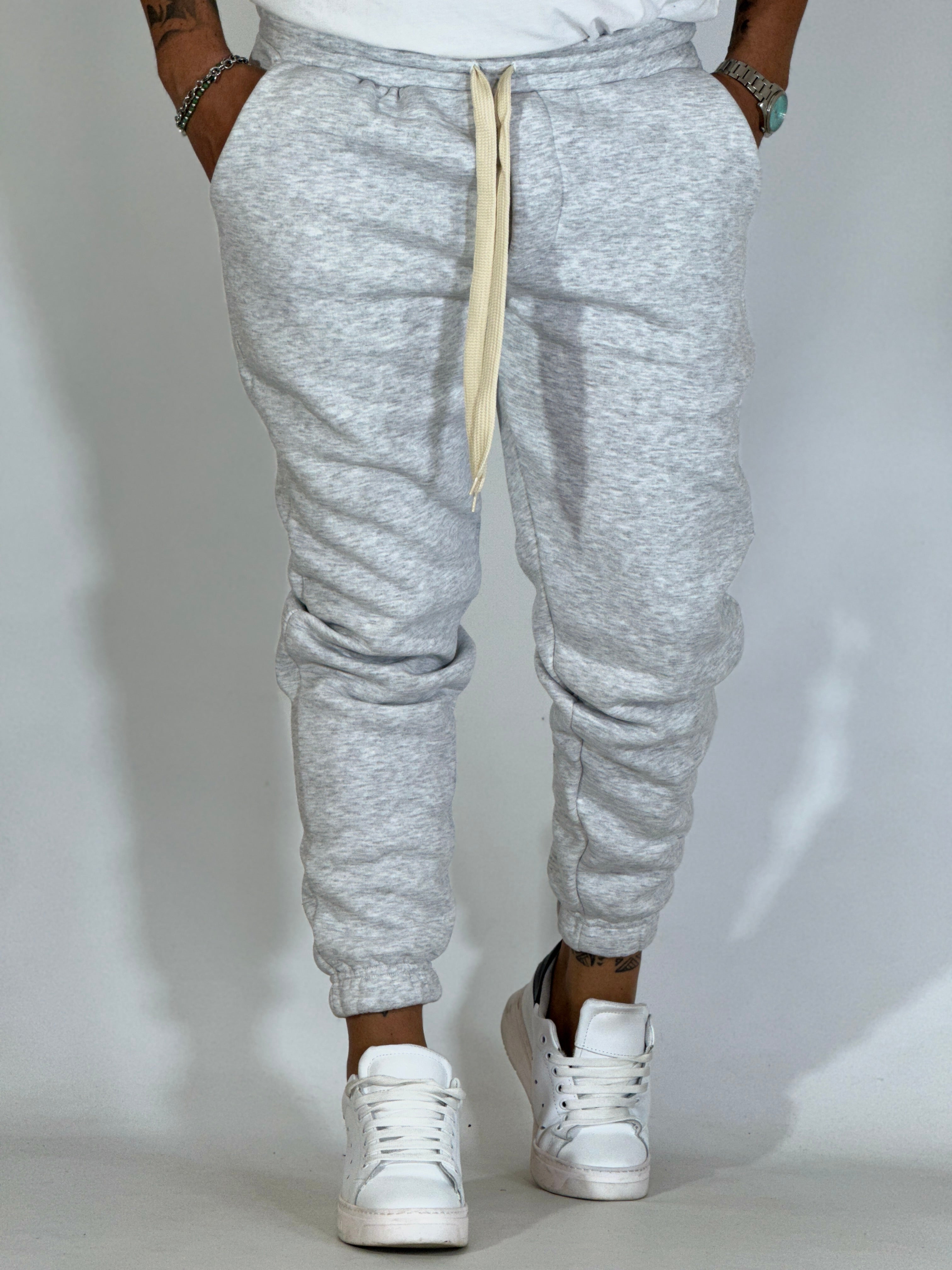 Pantalone tuta felpato grigio AD32022