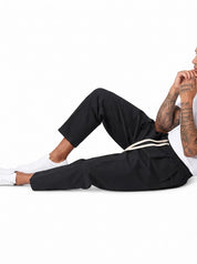 QUENTIN Pantalaccio japan con pinces nero