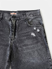 TANGERI jeans baggy fit con abrasioni cenere