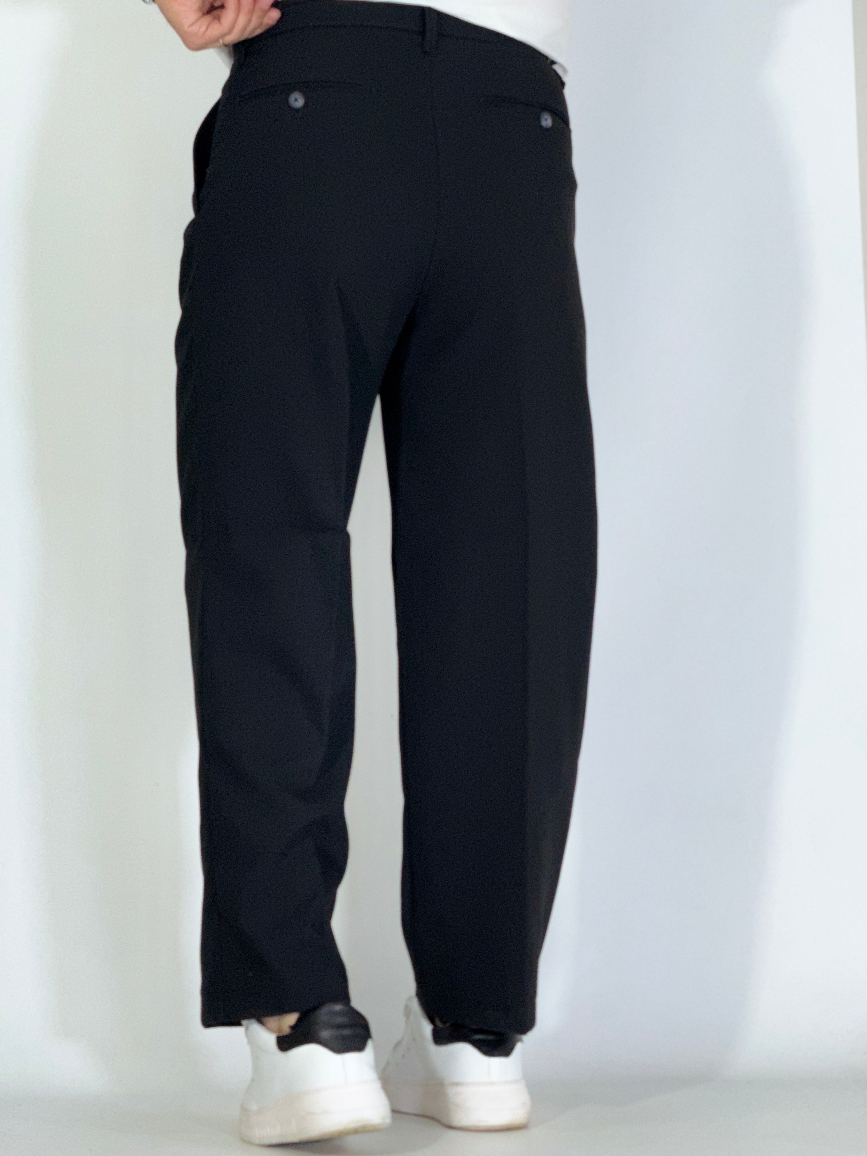 Pantalone vita alta nero KLAUS