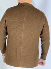 Seven · Cardigan coreano tabacco