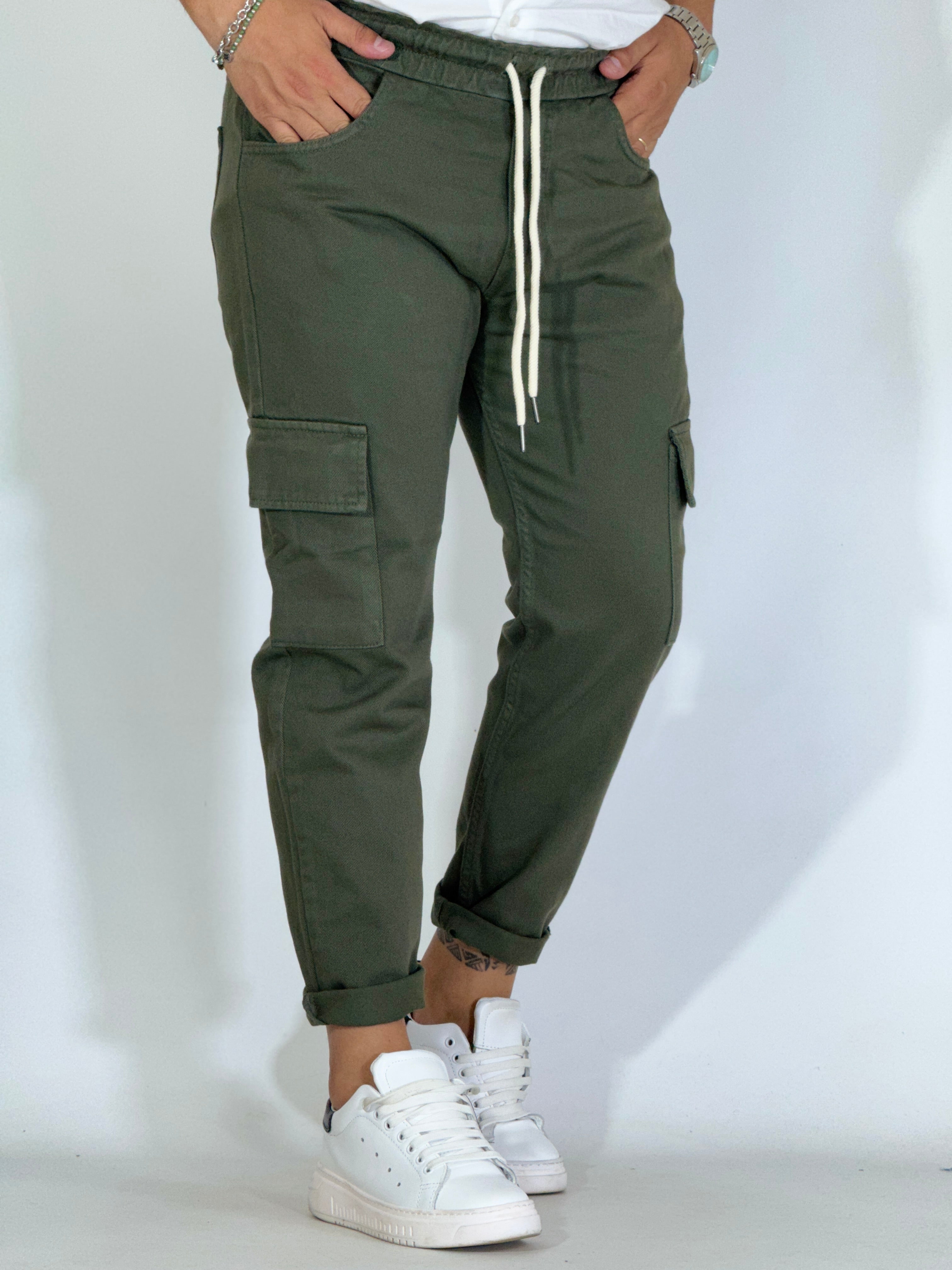 Pantalaccio cargo verde PT01