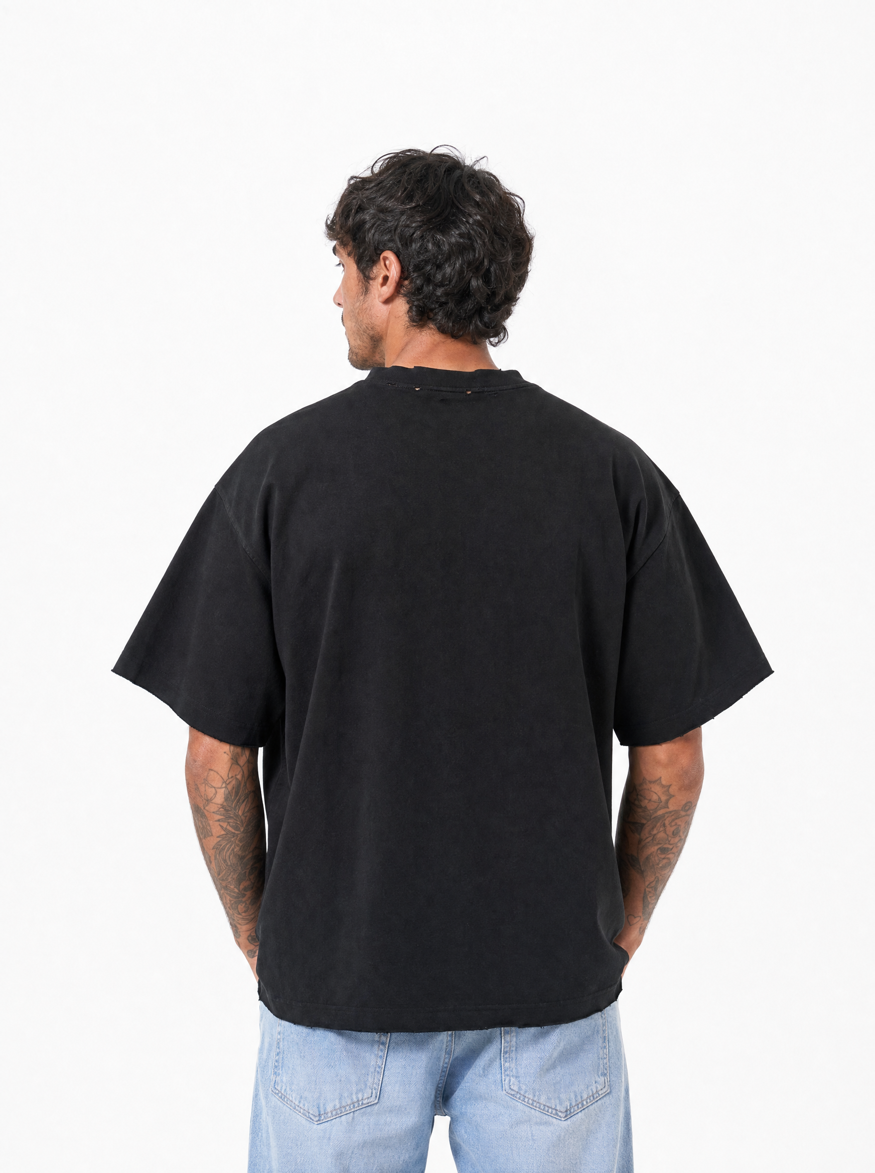 T-shirt oversize black L815000
