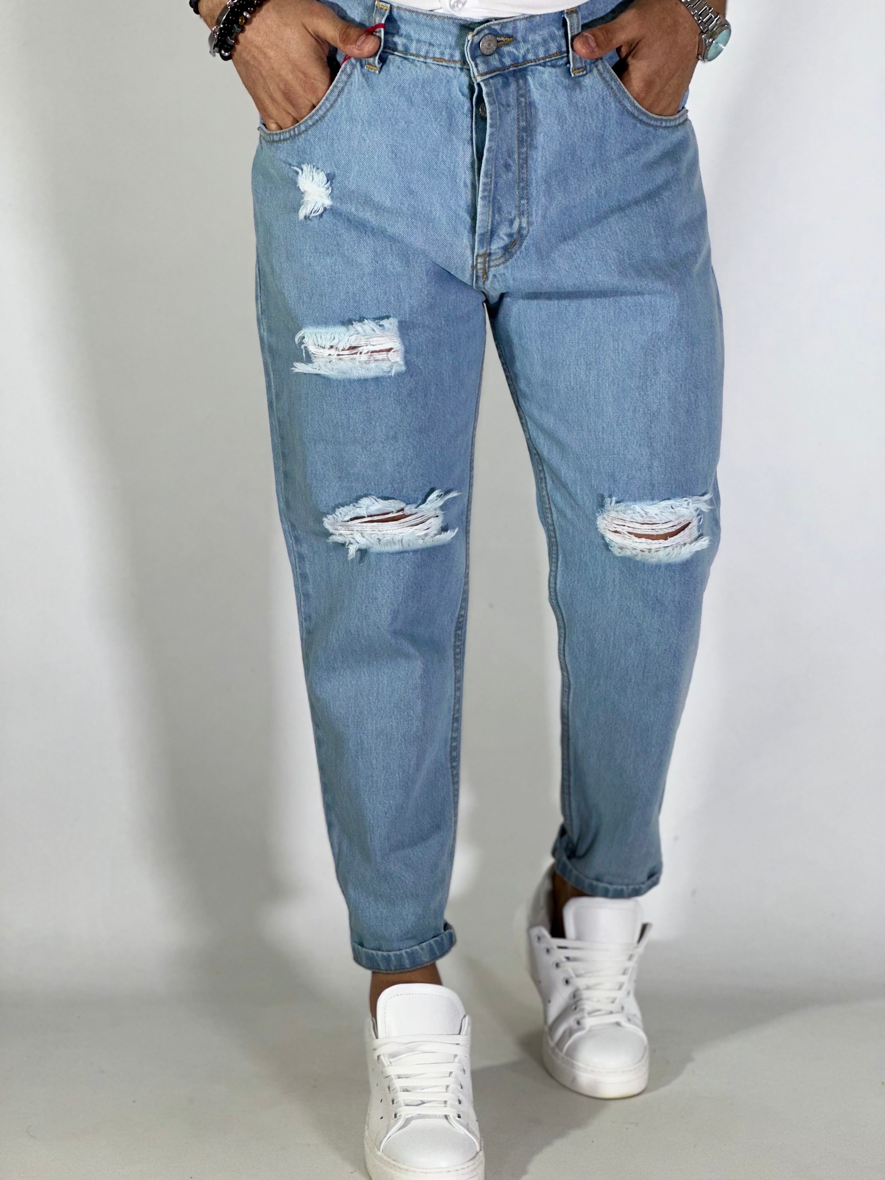 Jeans loose fit chiaro AGR 1001