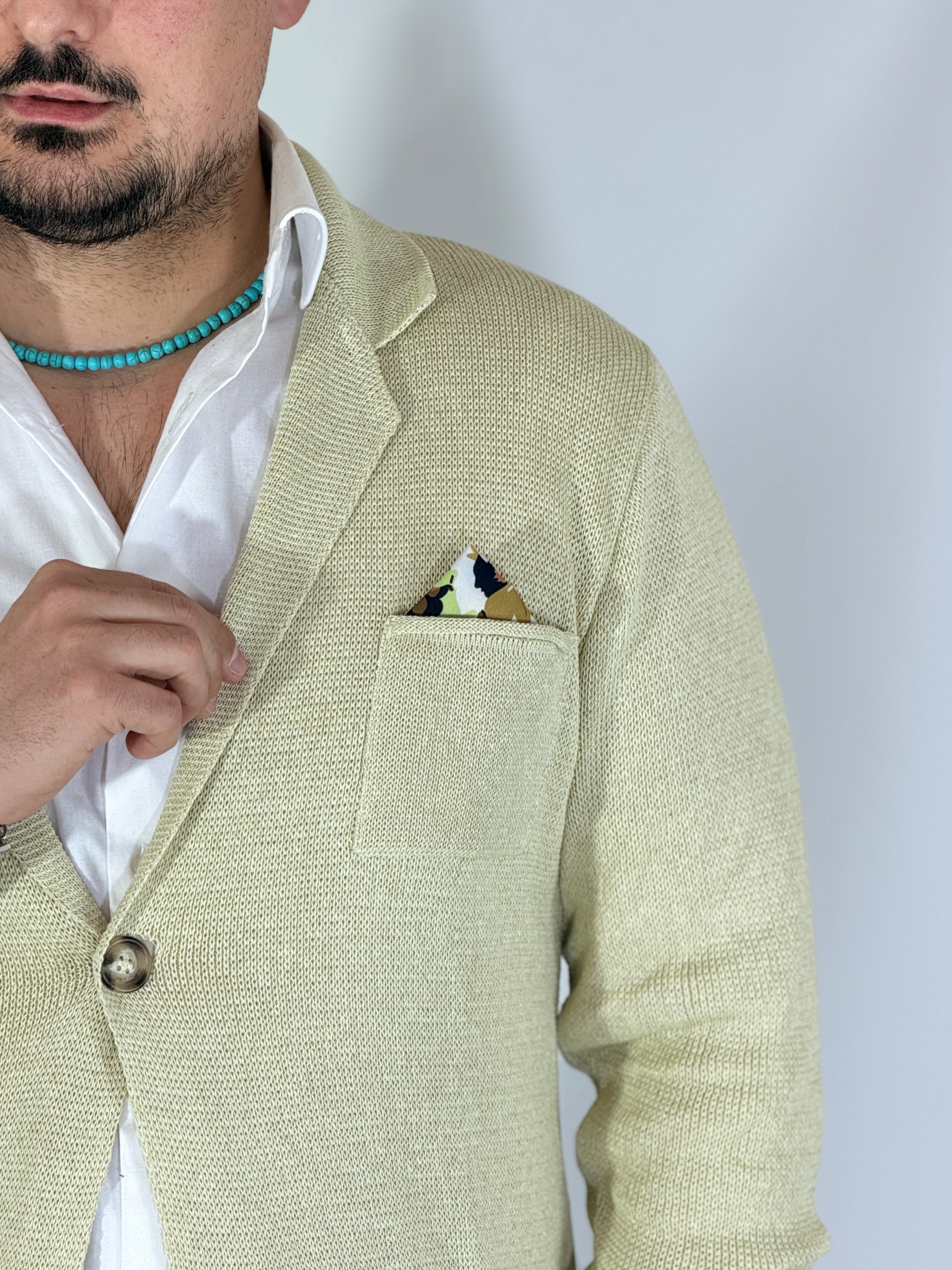 ONE · Cardigan giacca sabbia