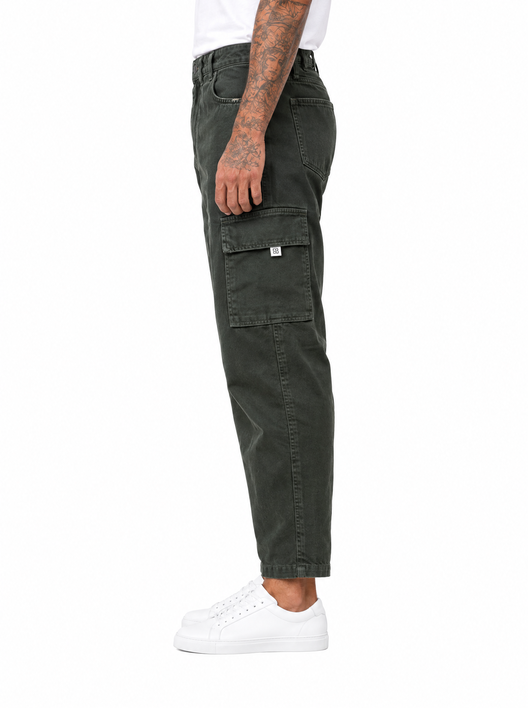 SOLARIS Pantalone cargo verdone