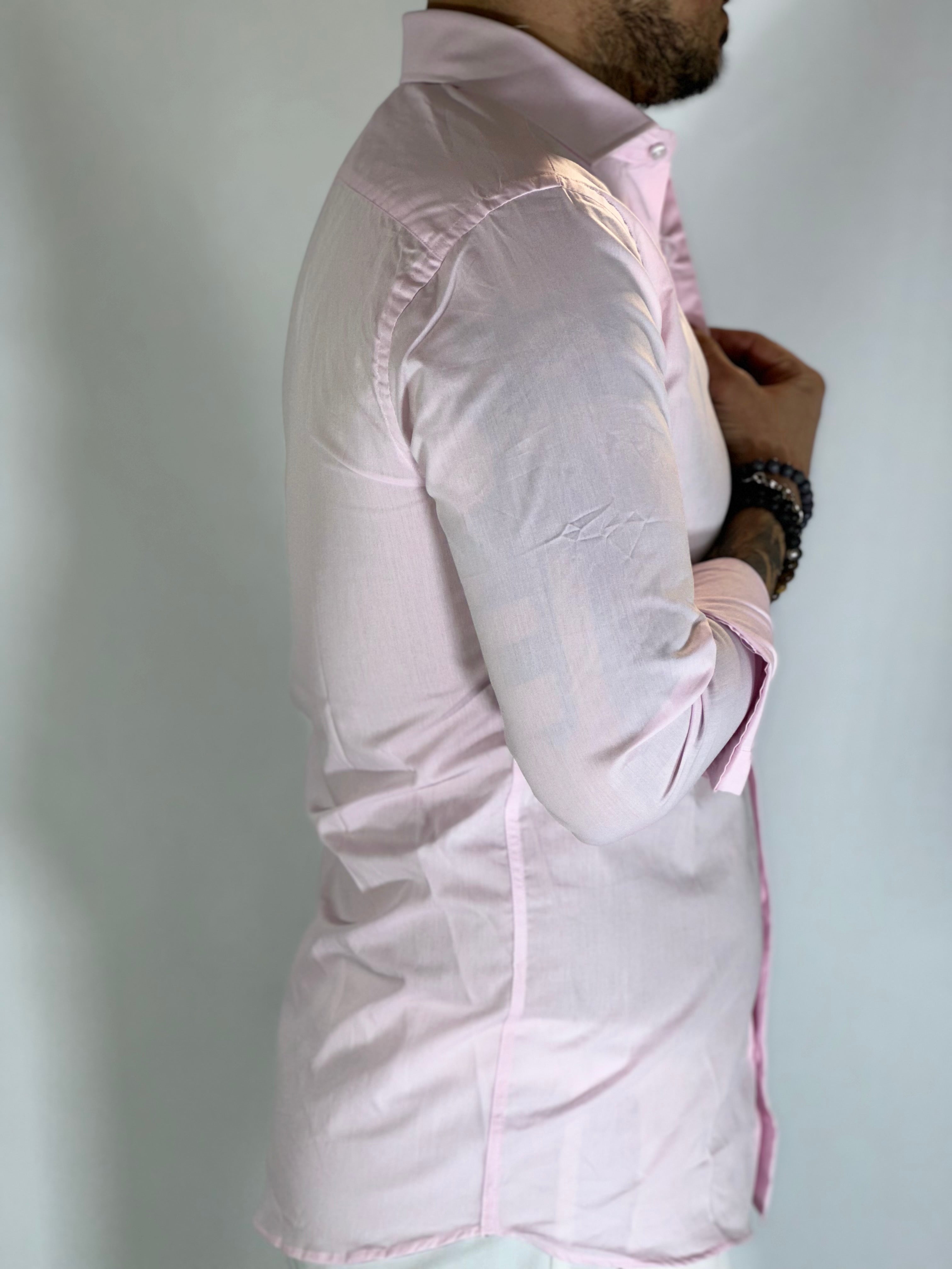 Camicia cotone zephire rosa MIGLIACCIO