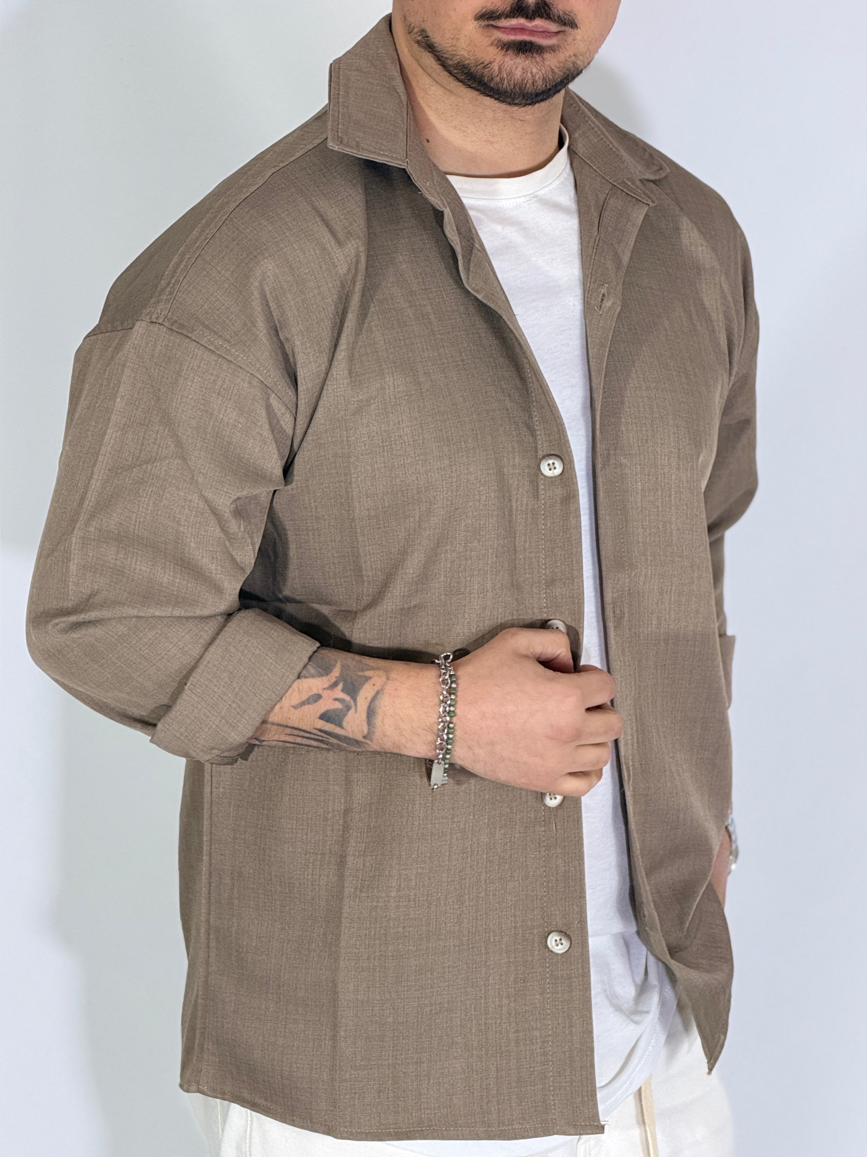 Camicione over fiammata fango 01937