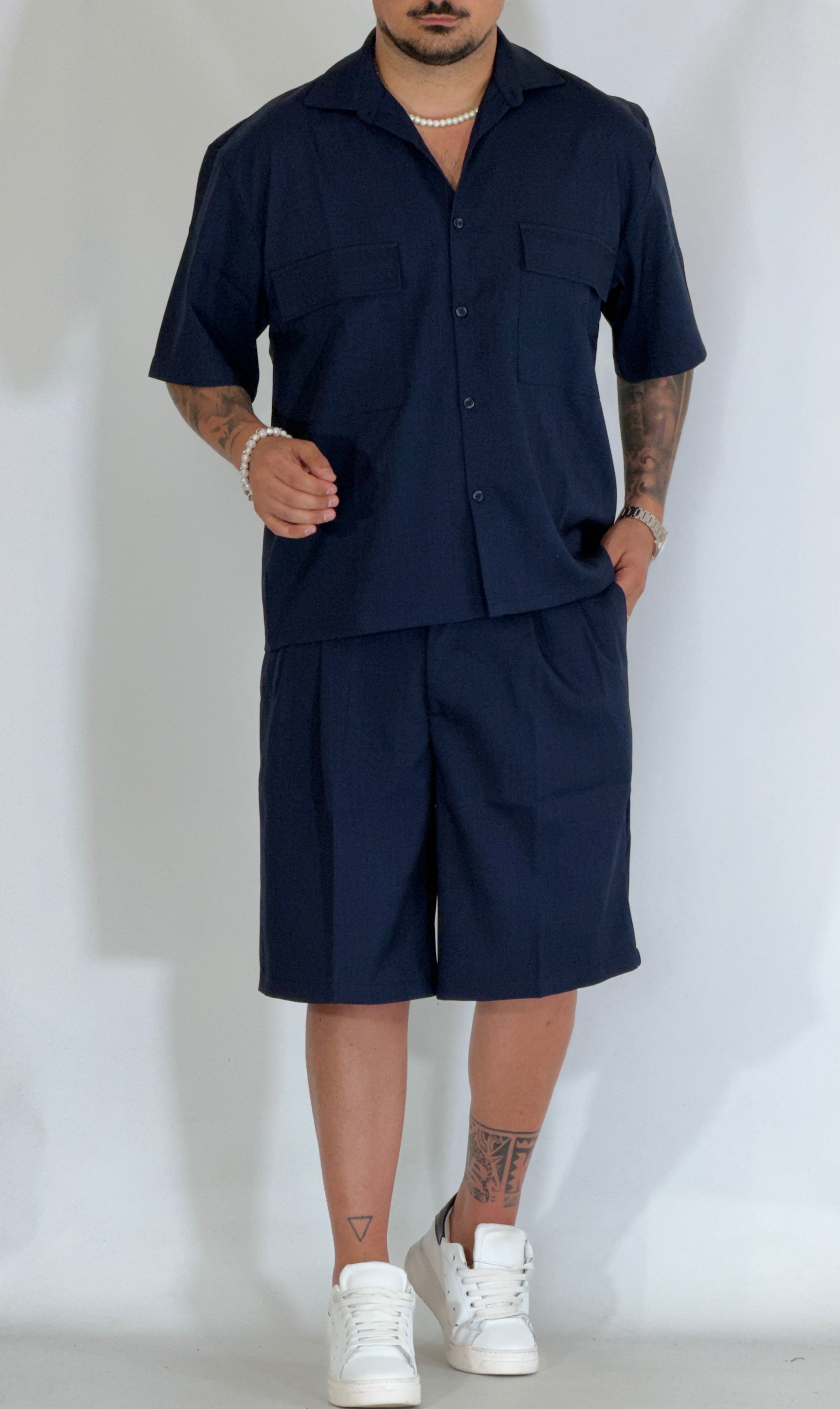 Fifth· Coordinato fiammato blu
