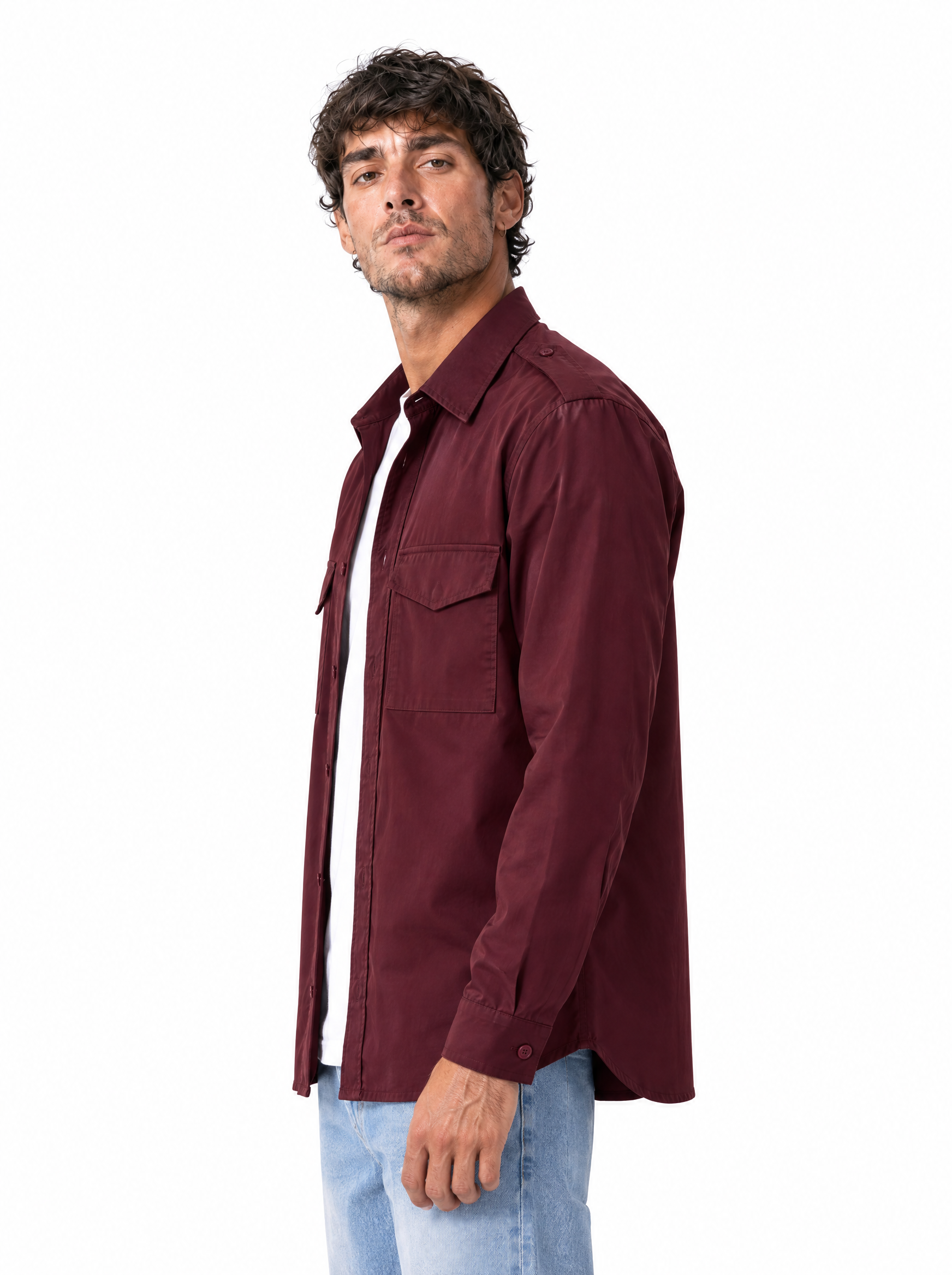 ATLANTIDE Camicia over bordeaux