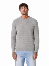 CARRUBE girocollo trecce toppe beige