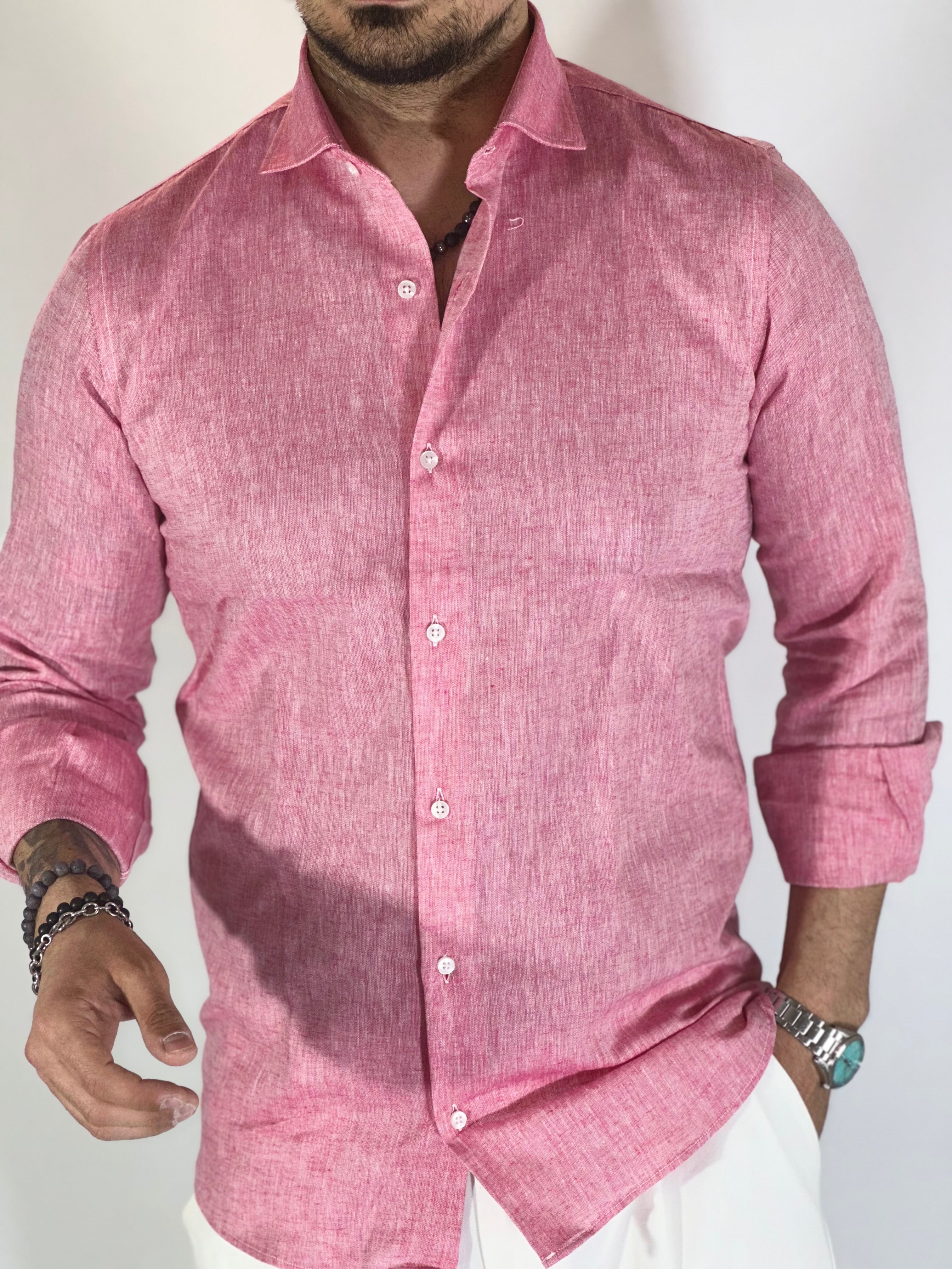 Camicia migliaccio Samuel lino AMARENA