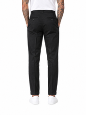 EXPLORER Pantalone vita alta con fibbie nero
