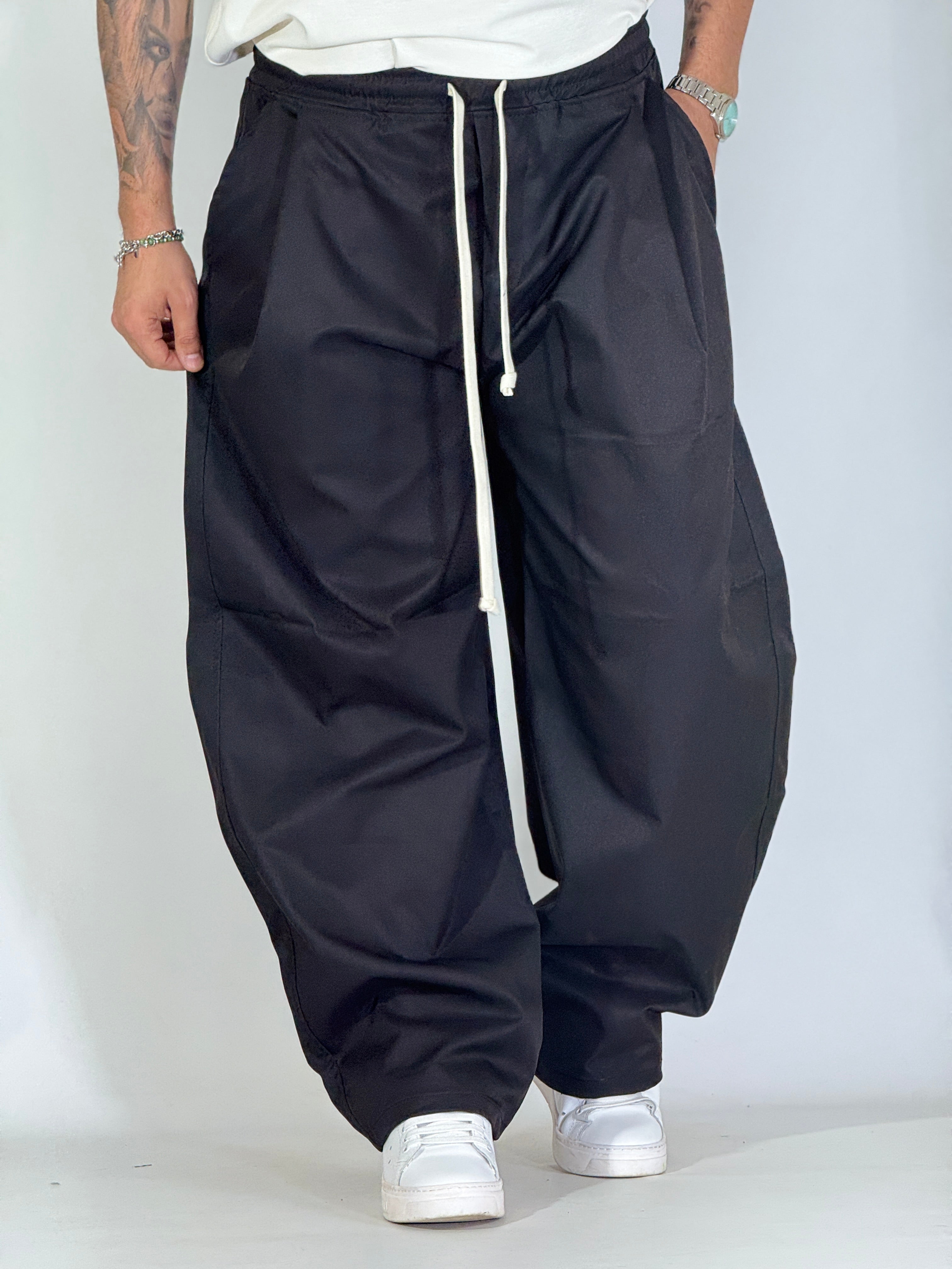 Pantalone extreme palazzo nero BE155