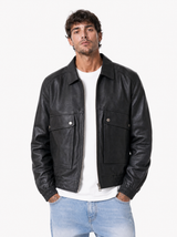 Giubbino eco-pelle nero XH8970-9