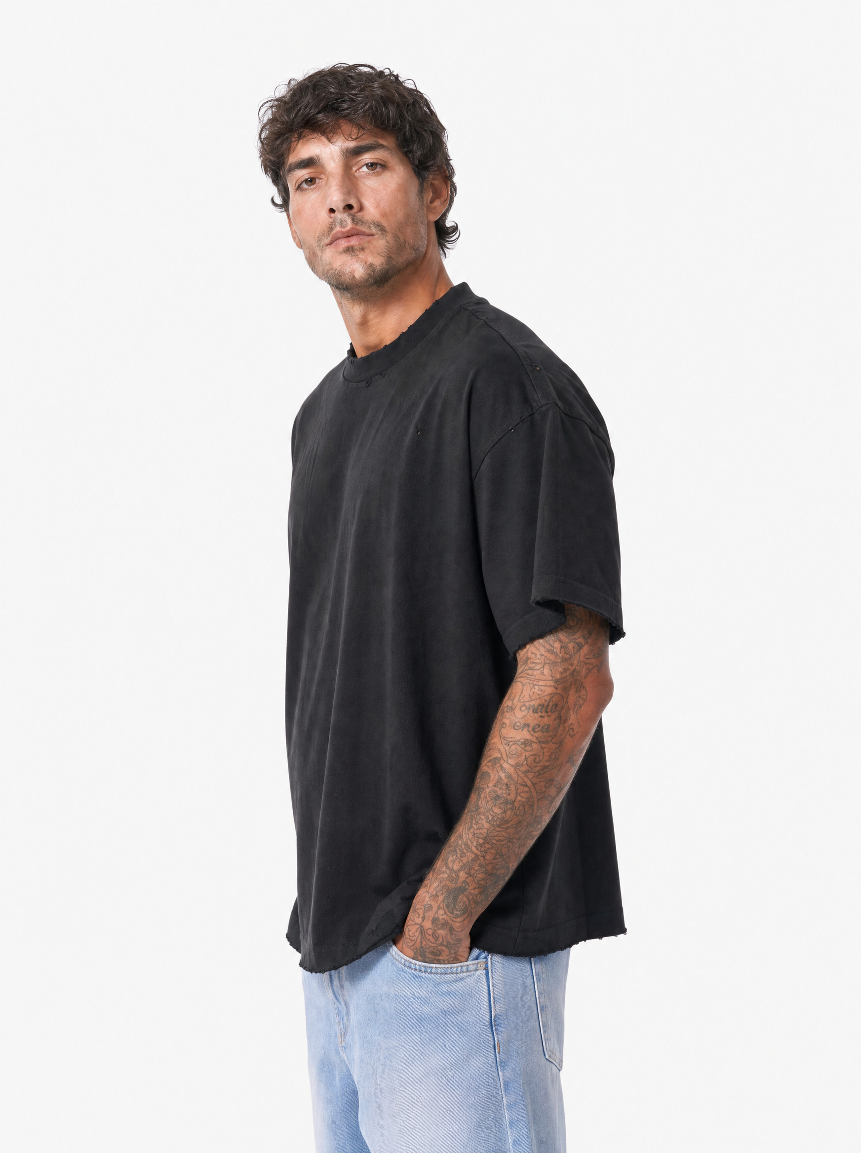 T-shirt oversize black L815000