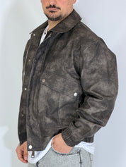 Giubbino eco-pelle nero XH8923