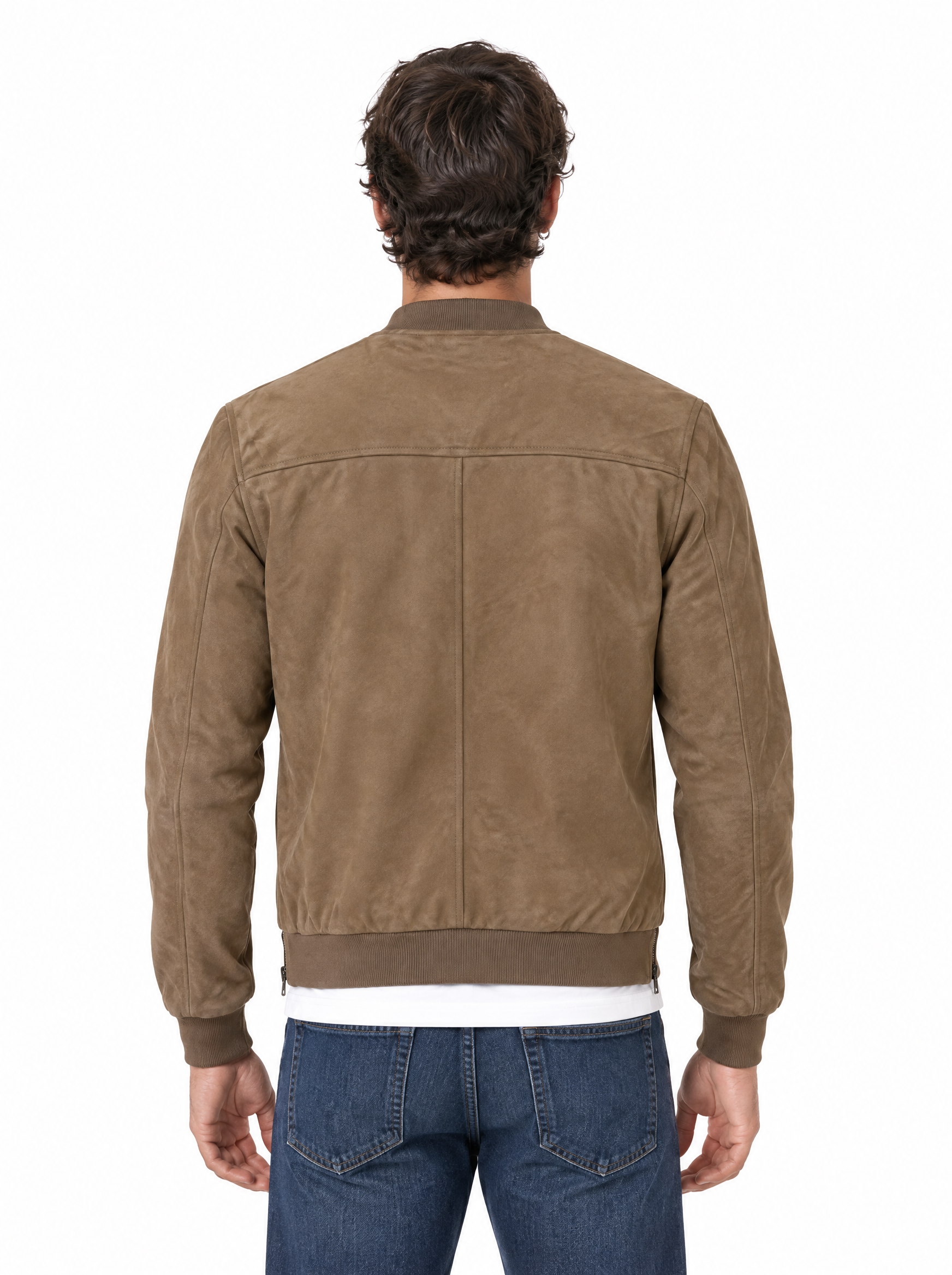 Giubbino eco-camoscio khaki ZM5302