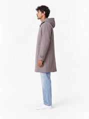LULLABY Trench con cappuccio fango