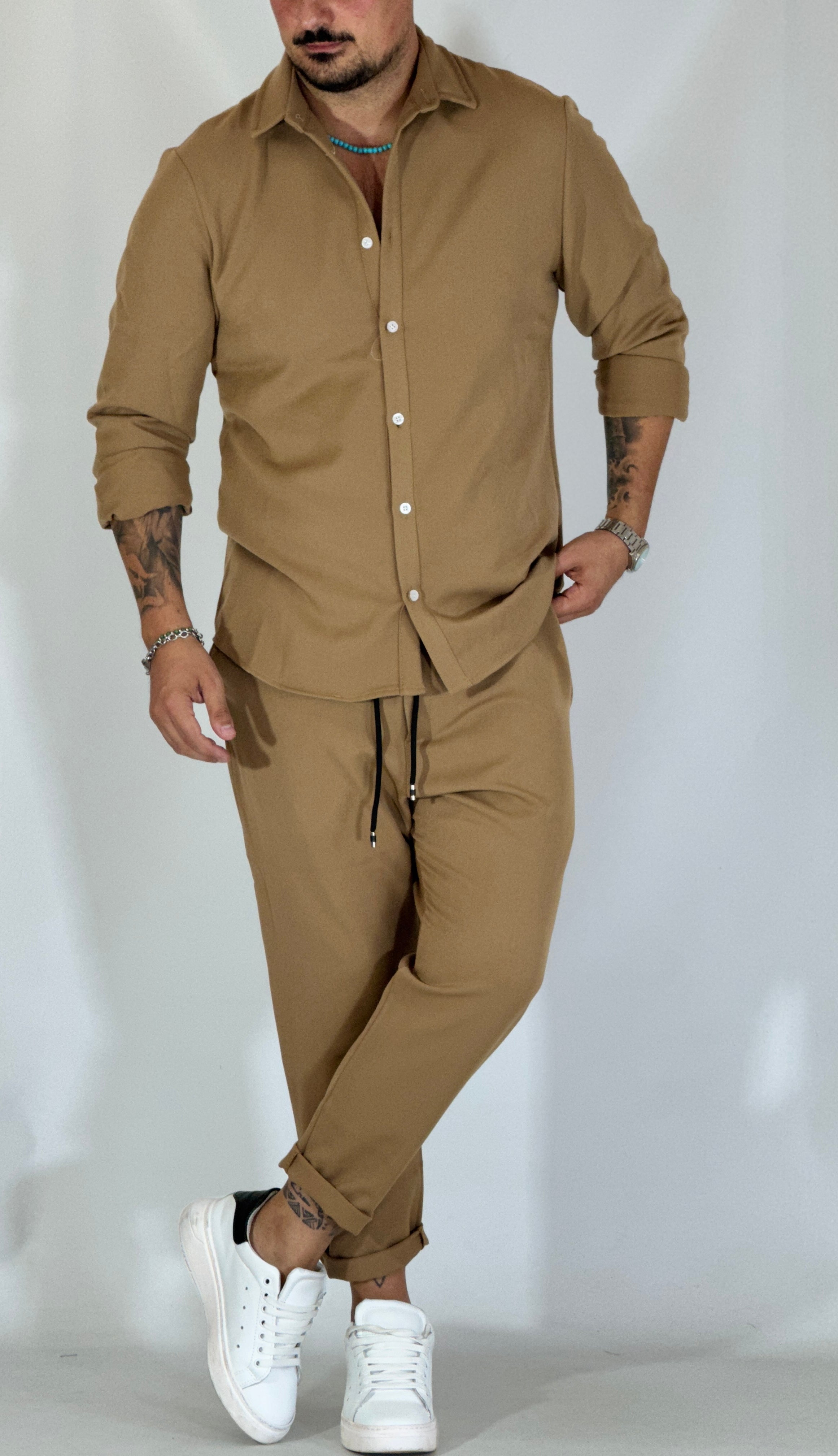 Coordinato BEACH cammello UM586/323