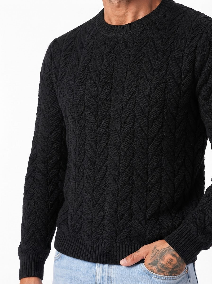PORTADA Maglia tramata nera
