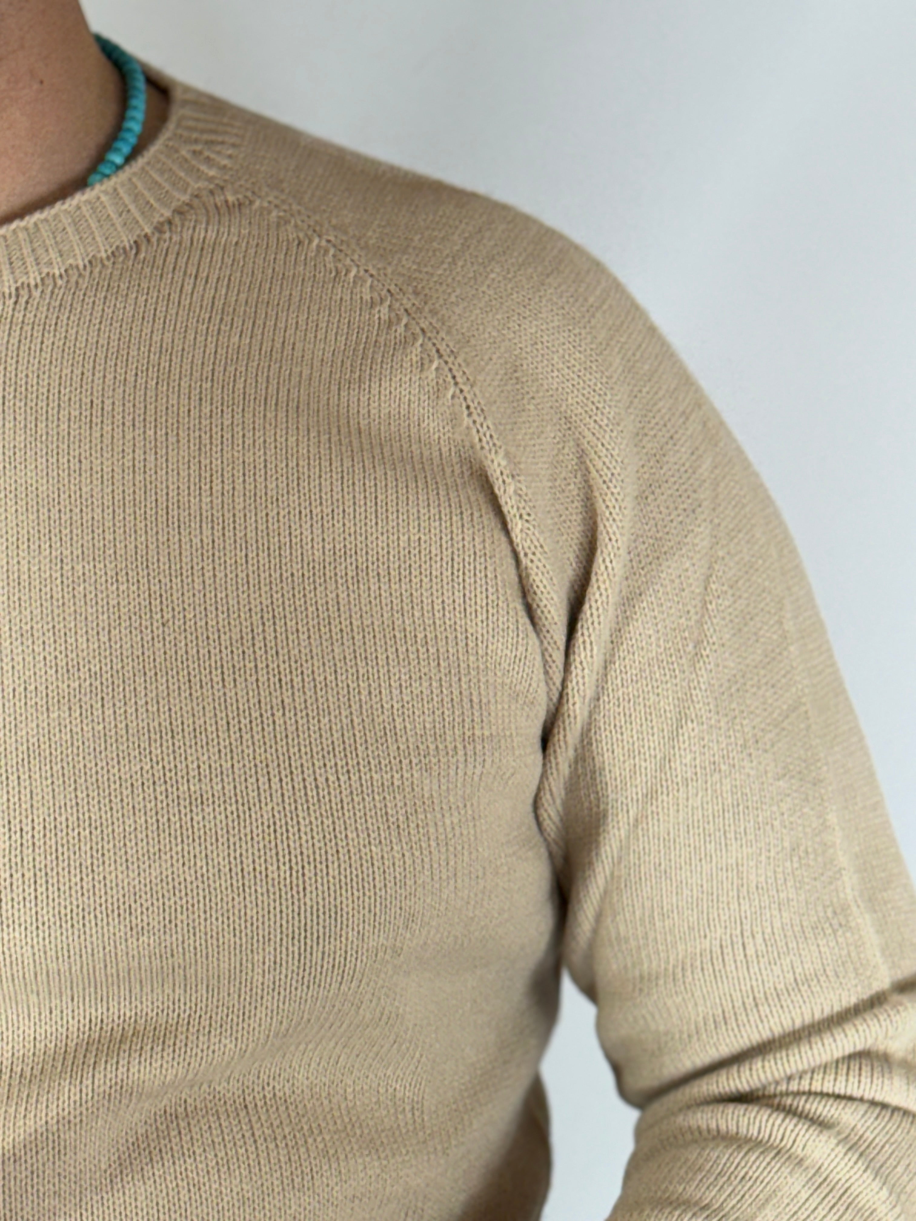 Maglione rasato beige SILVA