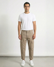 Pantalone loose fit cargo beige HARLEM