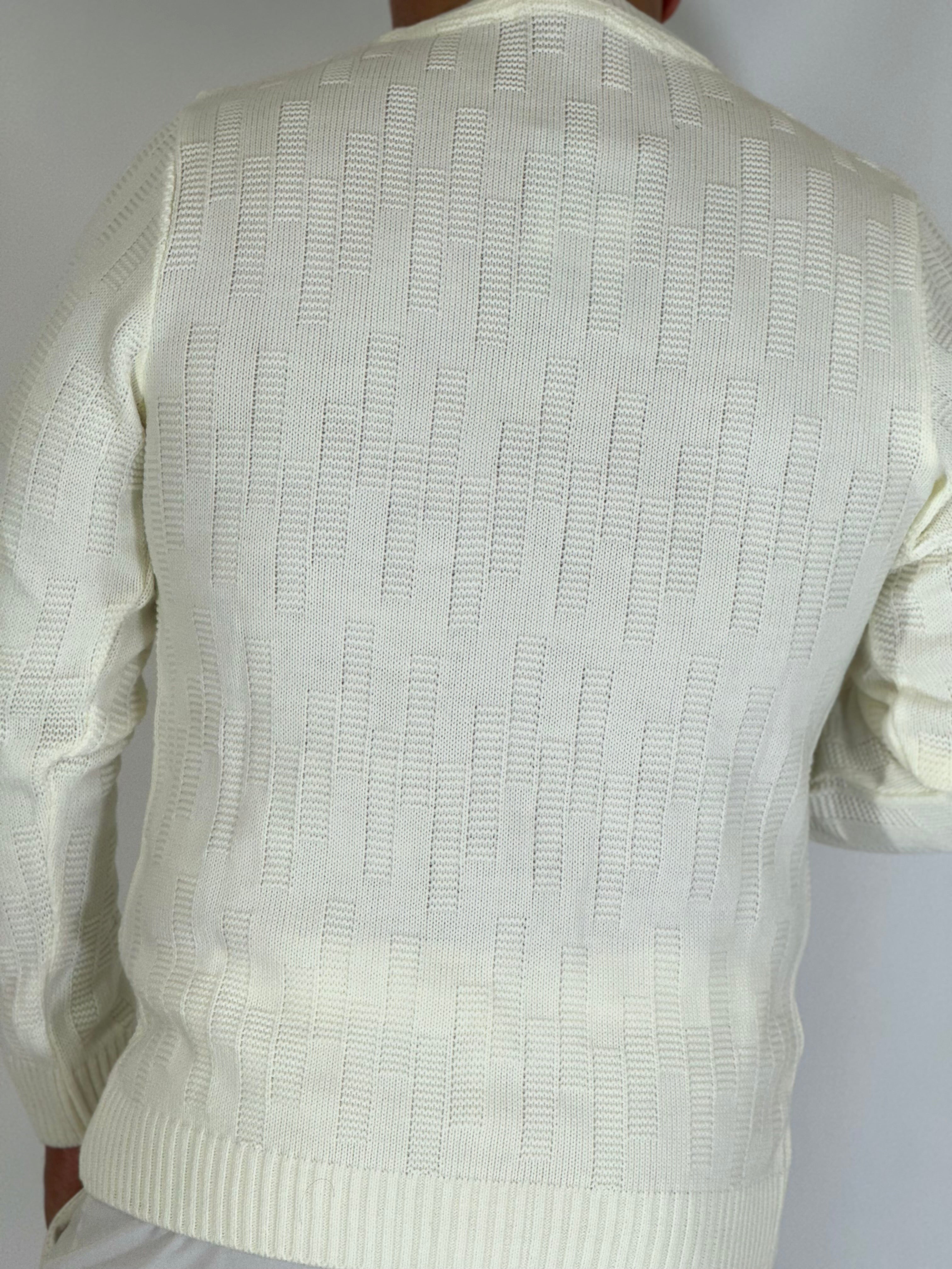 Girocollo toppa ricamato panna BPK2510