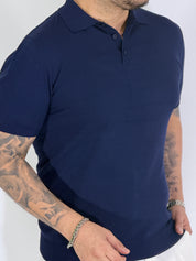 Polo mezza manica blu MT966