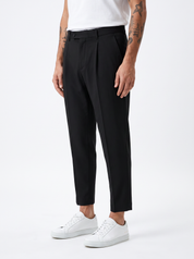 NOMAD AD45 Pantalone carrot con pince nero