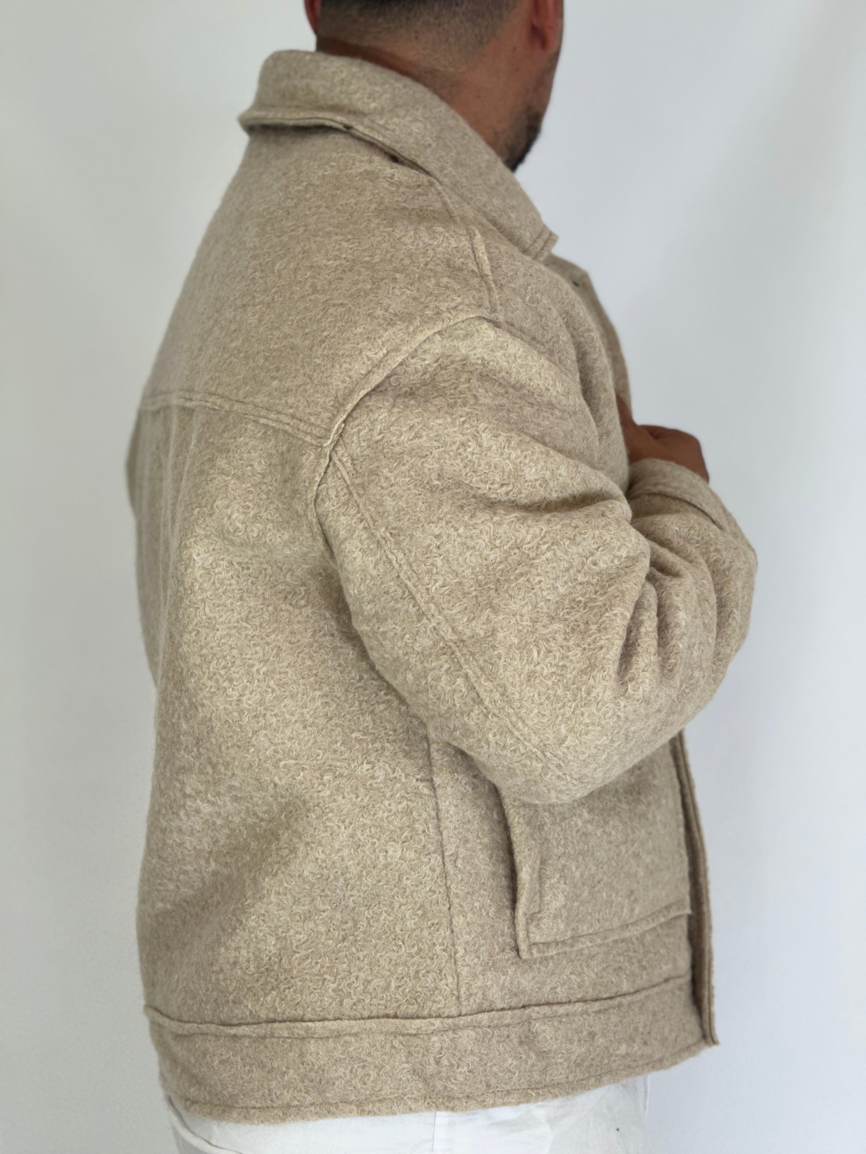Giubbino over pettinato beige 9911