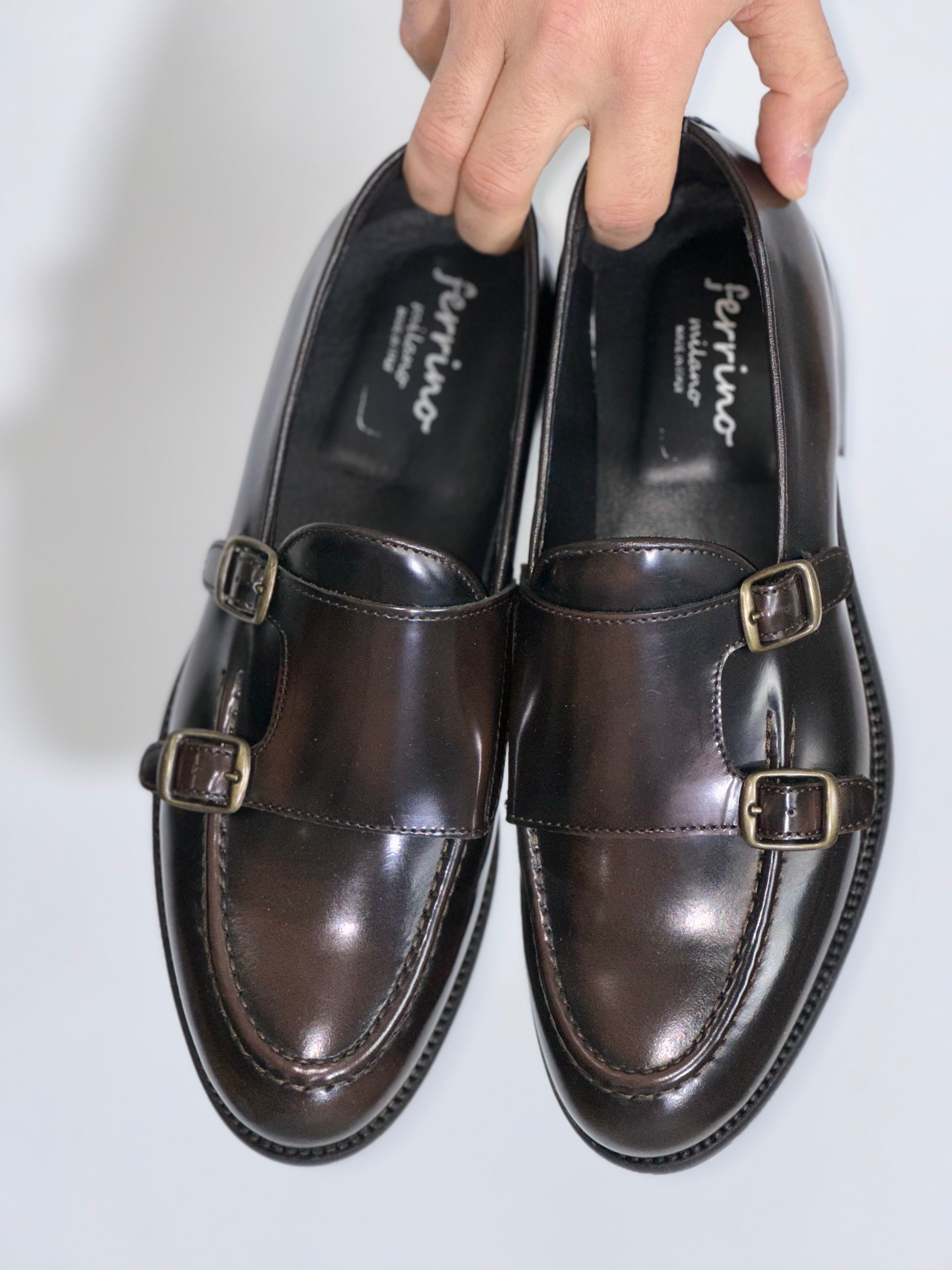 mocassino doppia fibbia castagno ELEMP