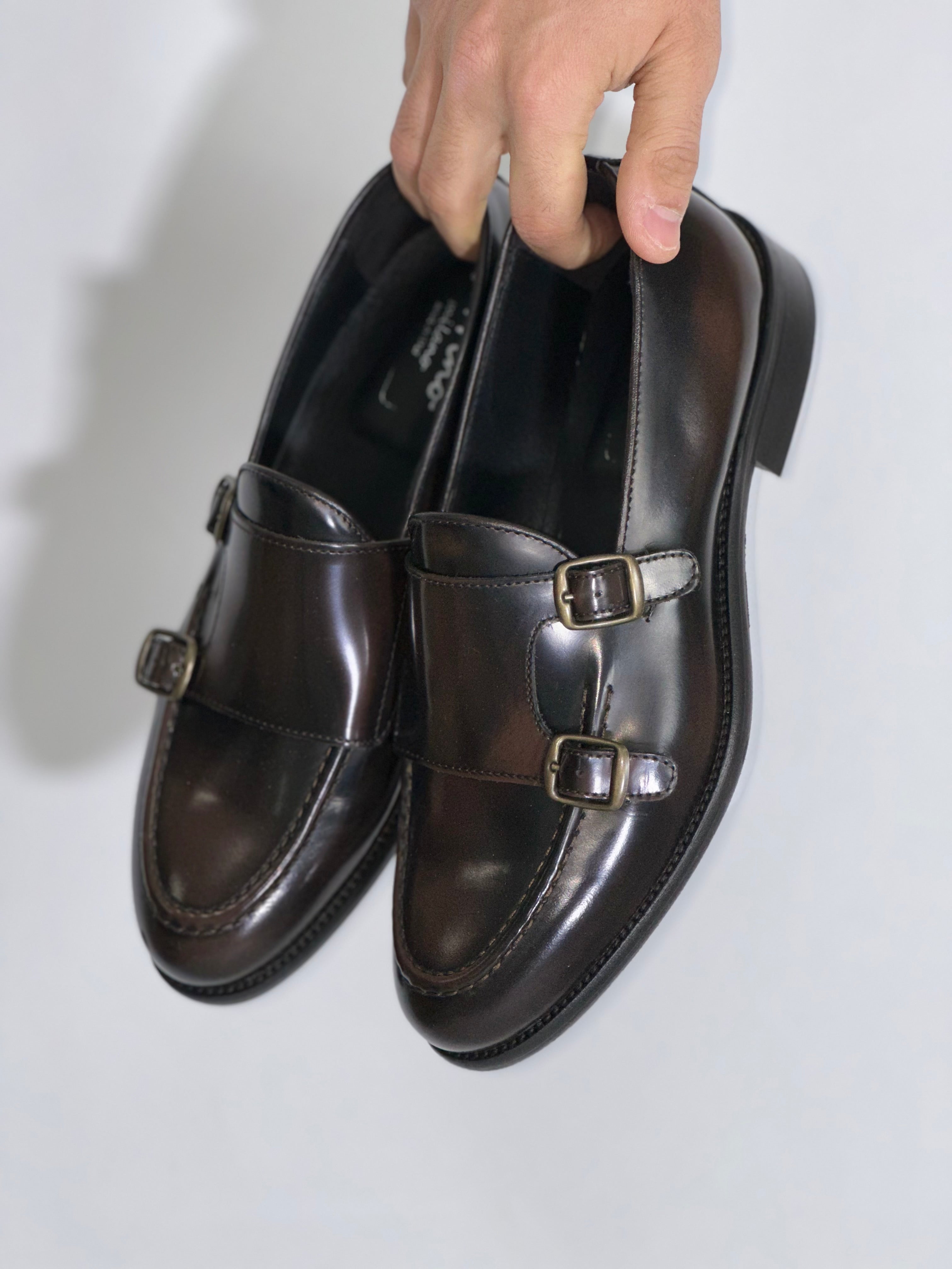 mocassino doppia fibbia castagno ELEMP