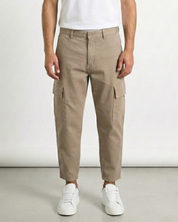 Pantalone loose fit cargo beige HARLEM