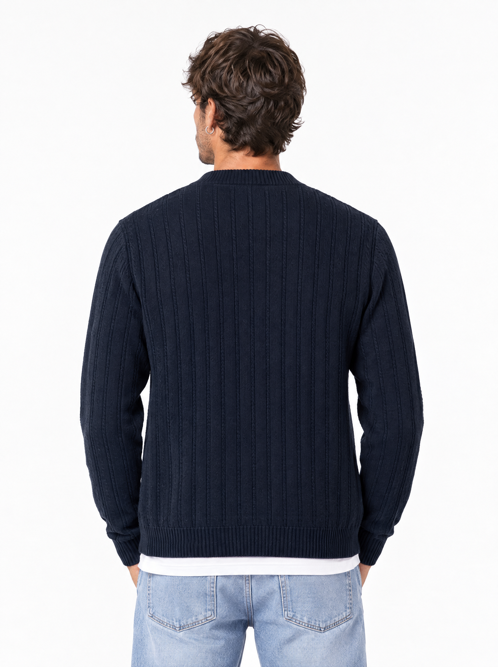 MACE Cardigan sciallato blu scuro