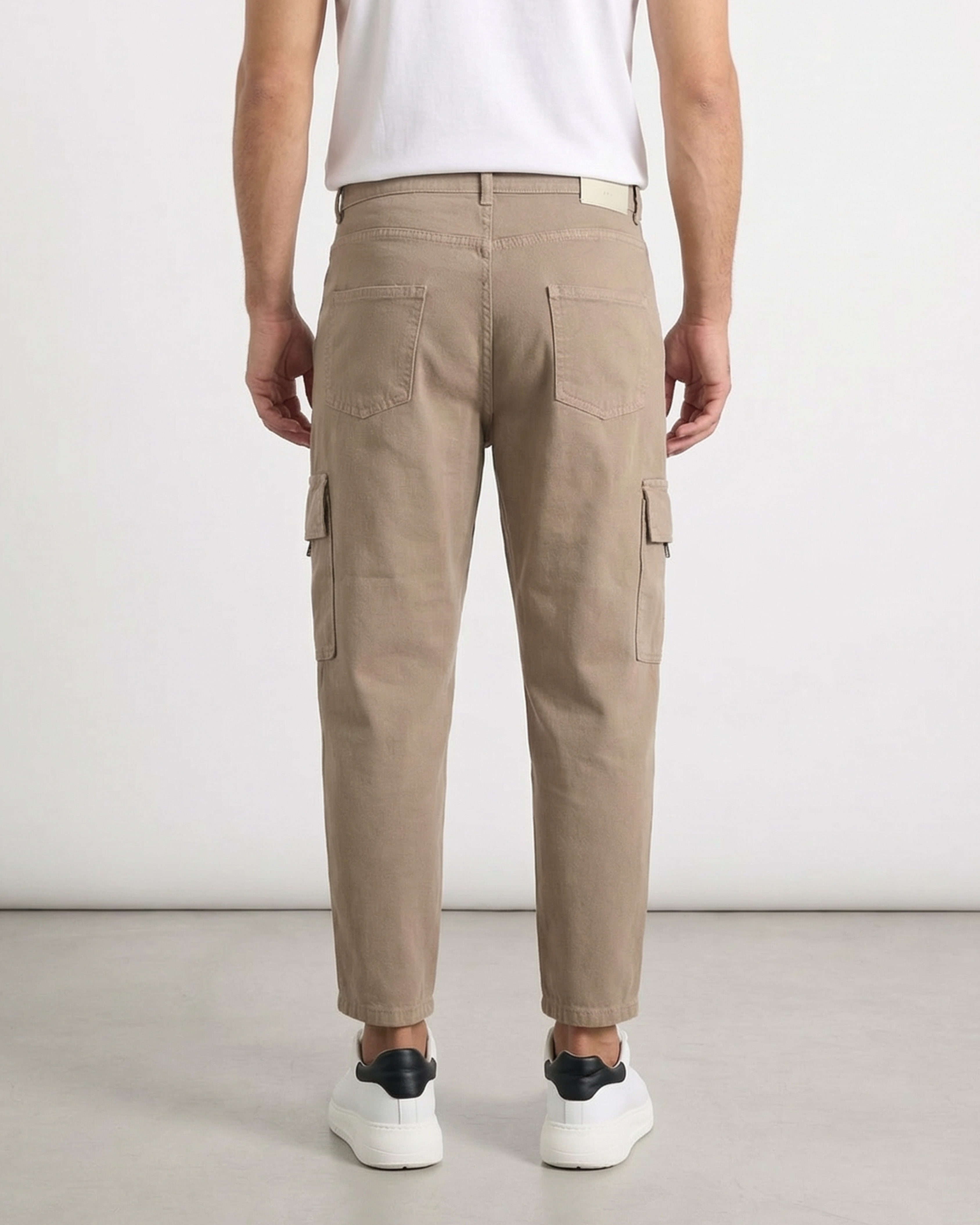 Pantalone loose fit cargo beige HARLEM